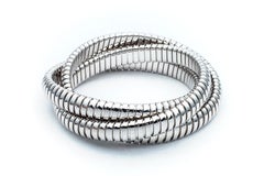 Handgefertigtes Sterling Silber Dreistrangiges 9mm Tubogas Rolling Bangle Armband