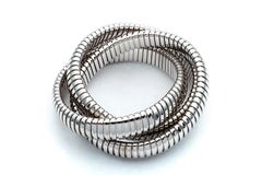 Handmade Sterling Silver Three-Strand Tubogas Rolling Bangle Bracelet