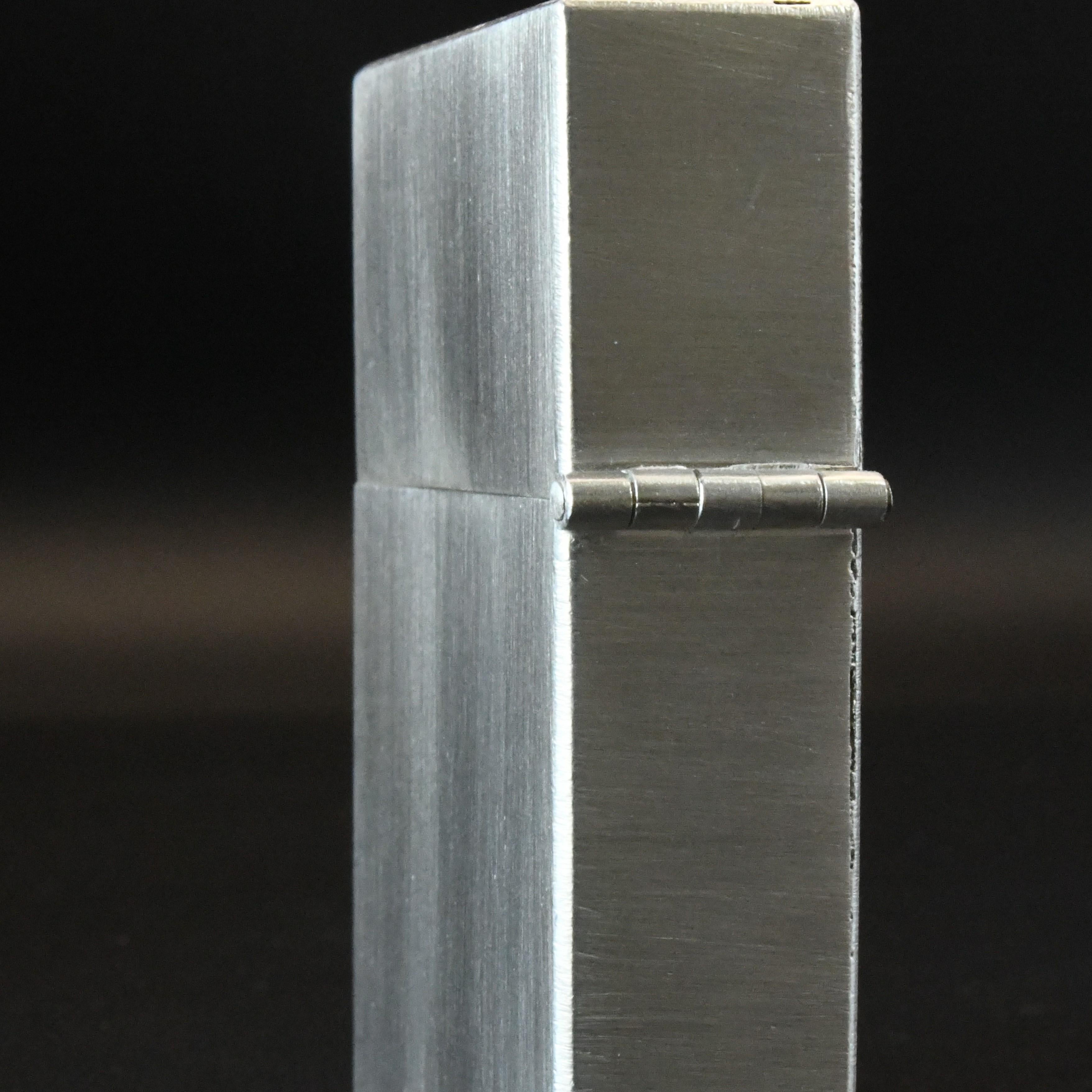 Encendedor de combustible estilo Zippo de plata de ley hecho a mano en venta 2