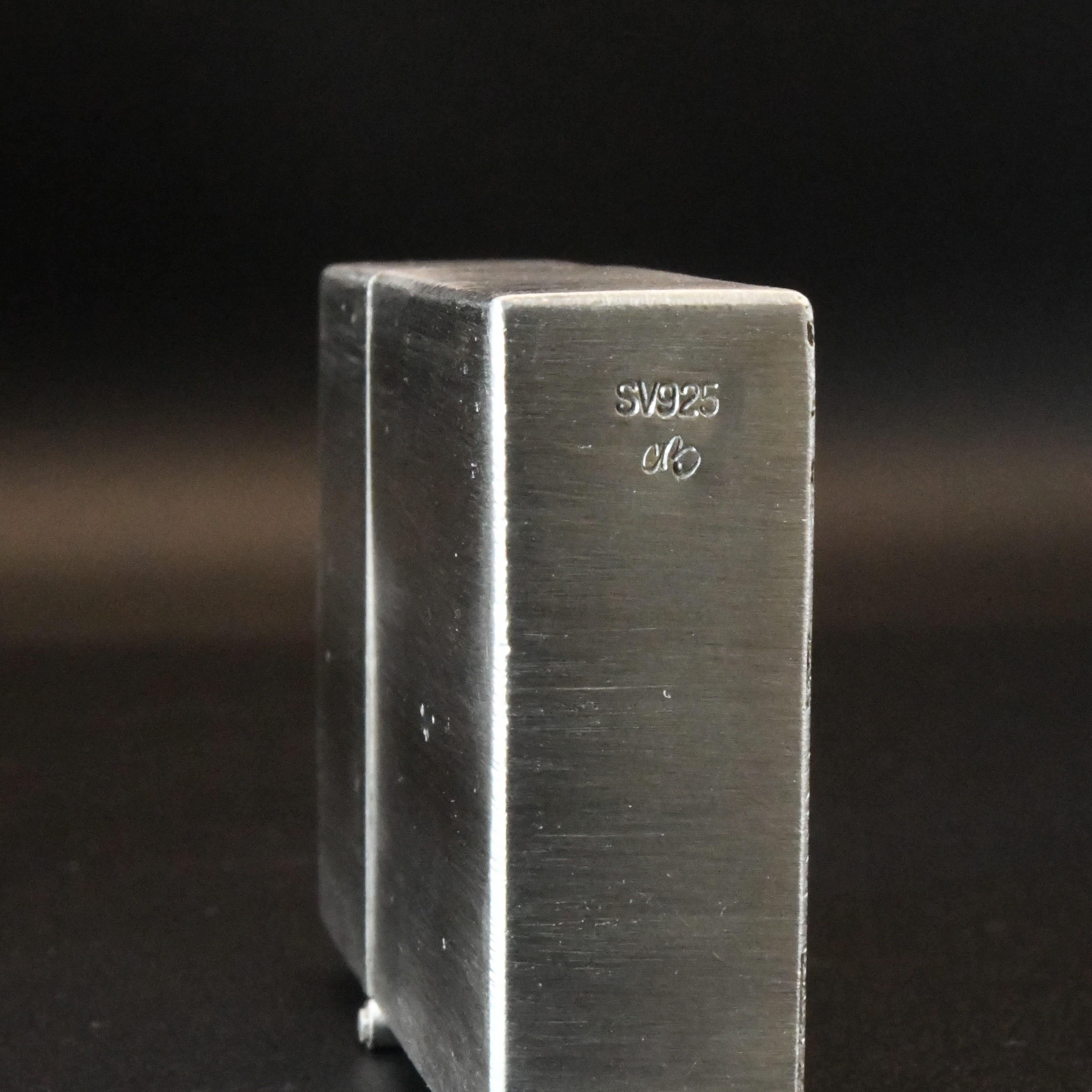 Encendedor de combustible estilo Zippo de plata de ley hecho a mano en venta 3