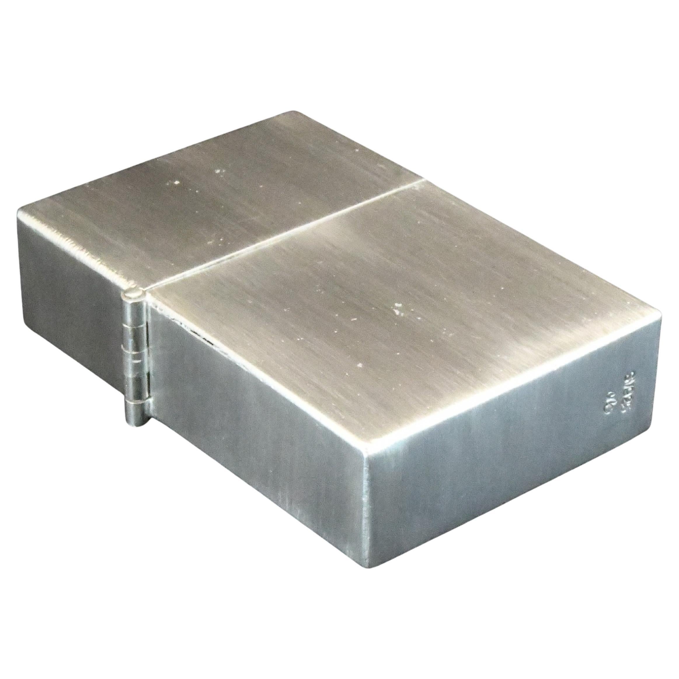 Encendedor de combustible estilo Zippo de plata de ley hecho a mano en venta
