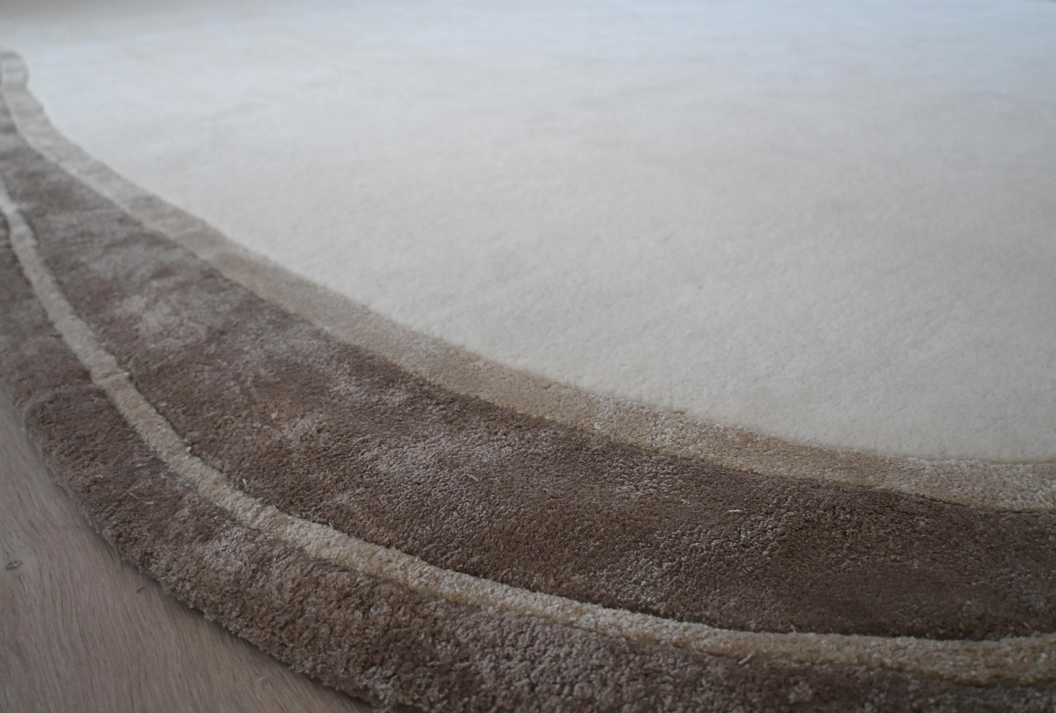 Handgefertigter Stone-Design-Teppich ,  9' x 12', NZ Wolle & Viskose im Zustand „Neu“ im Angebot in MADRID, ES
