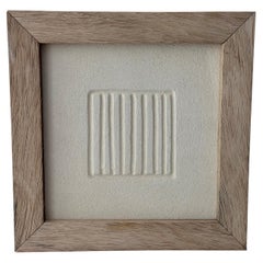 Handmade Stoneware Ceramic Wall Panel with Textured Discs