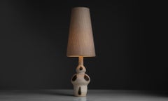 Handmade Stoneware Lamp, England circa 1970