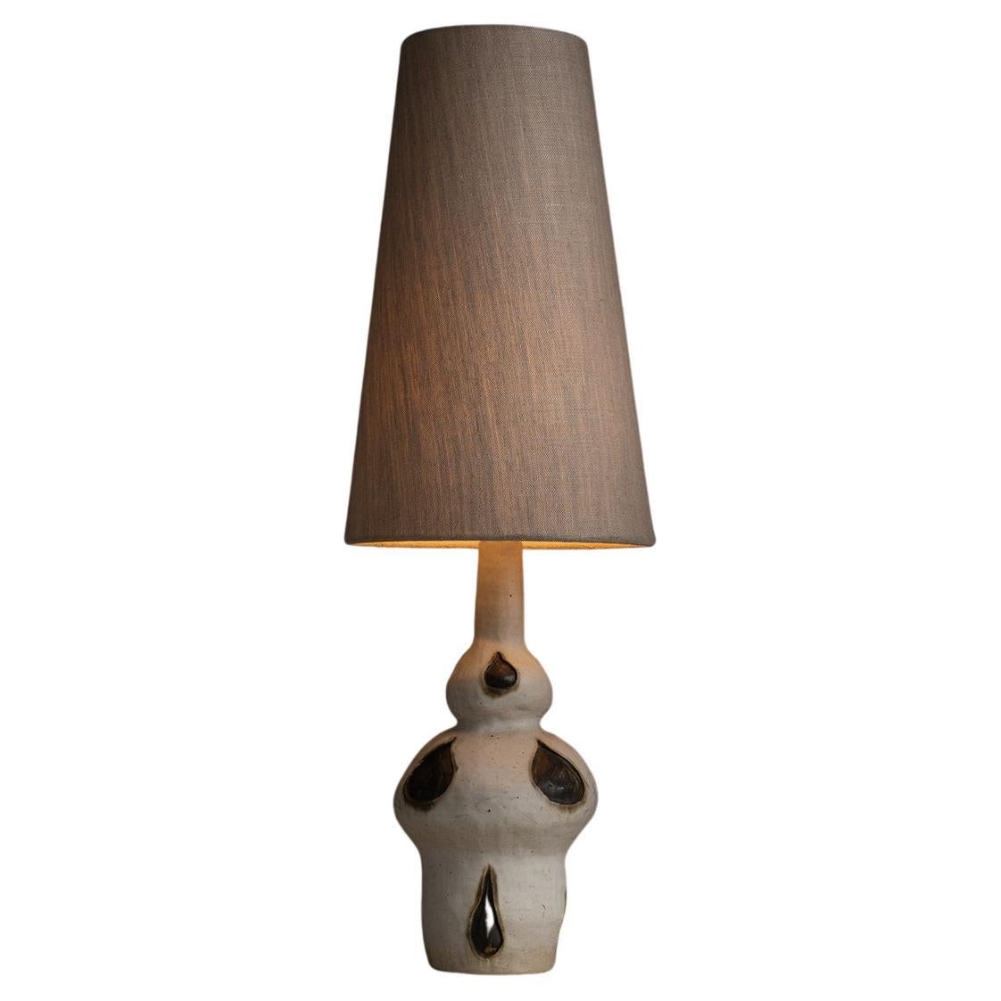 Handmade Stoneware Lamp, England circa 1970