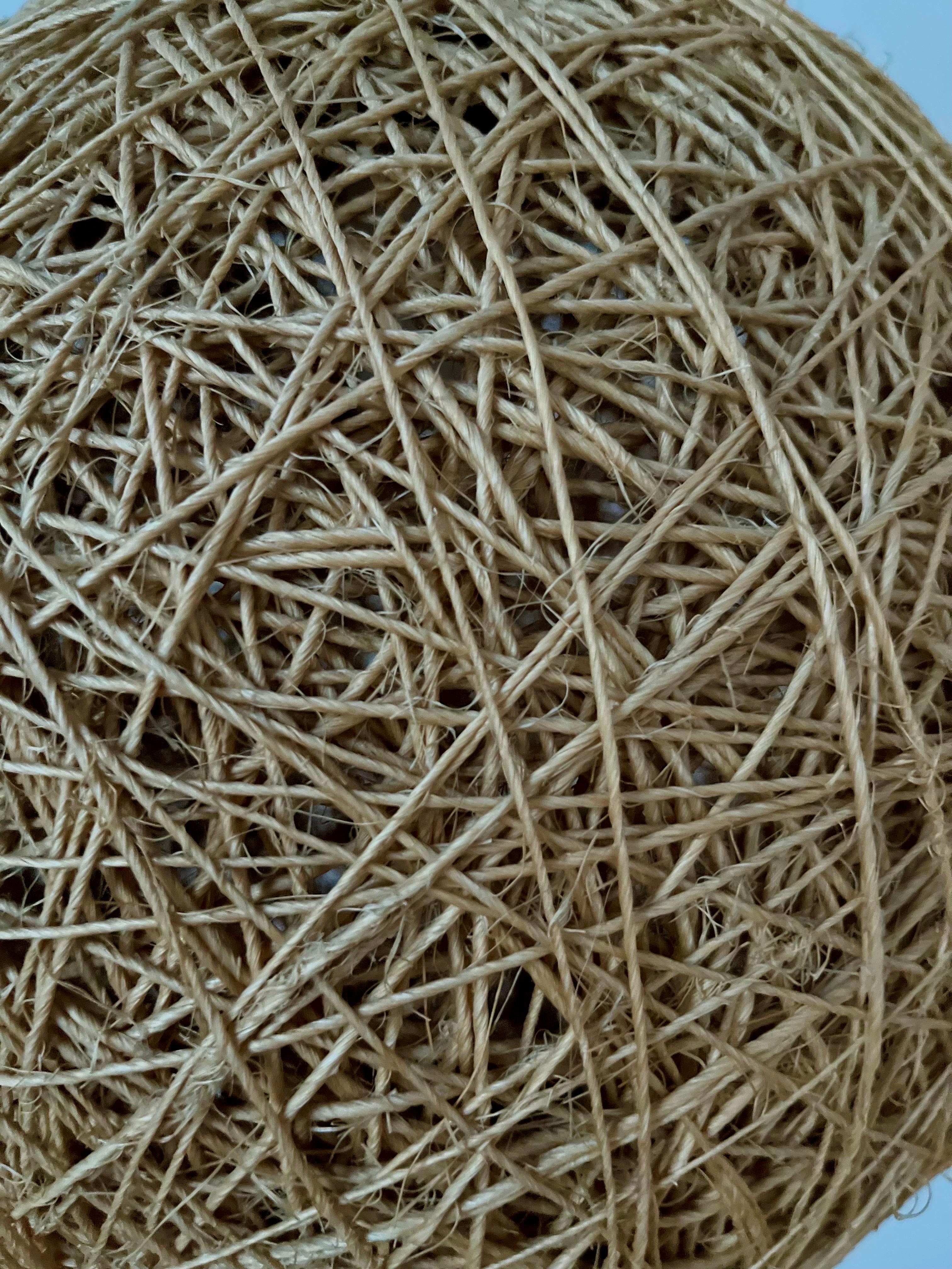 Handmade string hemp pendant 1960s/1970s For Sale 3