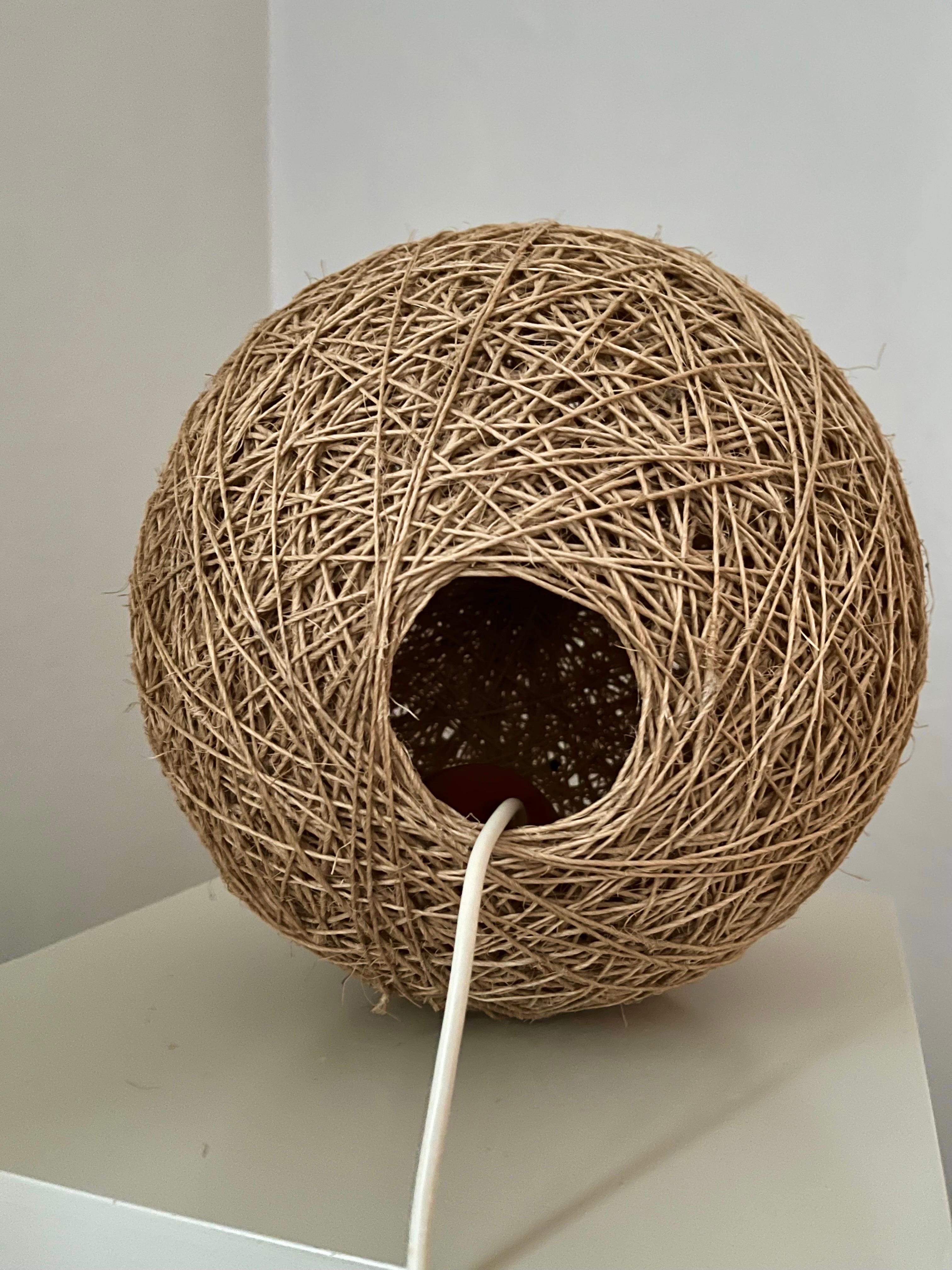 Handmade string hemp pendant 1960s/1970s For Sale 5