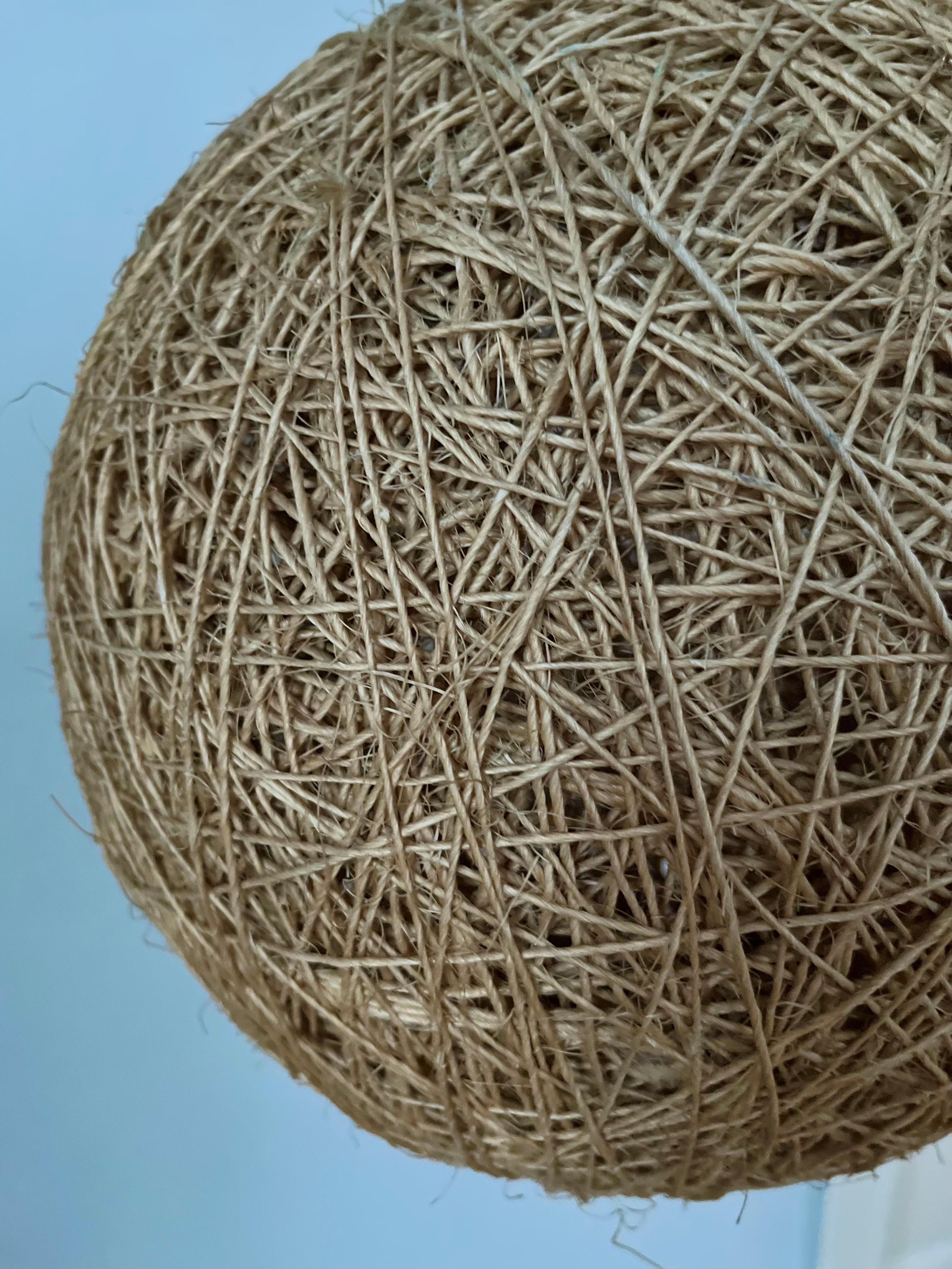 Hemp Handmade string hemp pendant 1960s/1970s For Sale