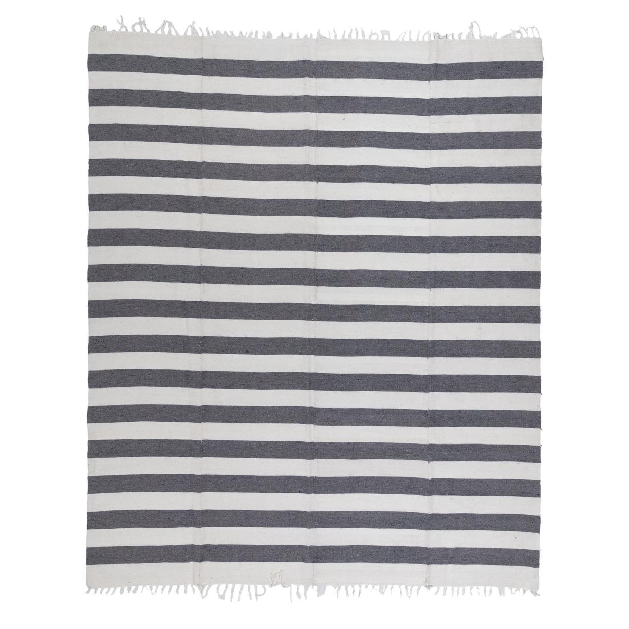 Handmade Striped Kilim Rug