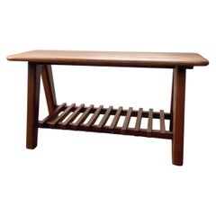 Handmade Stroll Bench from Liminal Studio, Walnut, White Oak