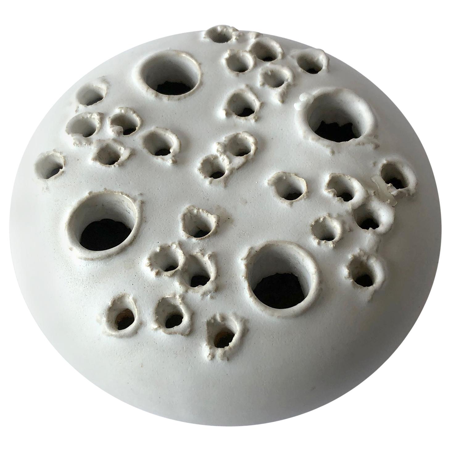 Handmade Stoneware Studio Pottery Hole Vase