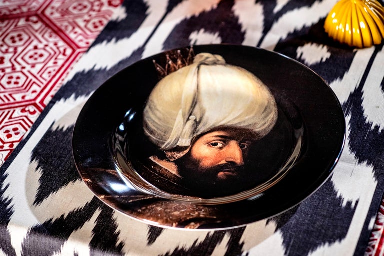 Other Handmade Sultan Bejazet Ceramic Dinner Plate For Sale