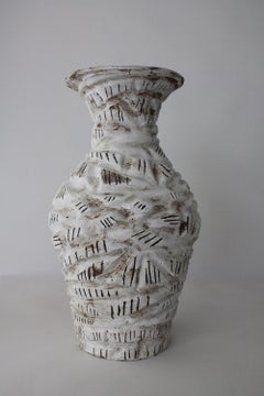 Vase en céramique texturé « Hygge », de grande taille, fabriqué à la main par Maku Ceramic