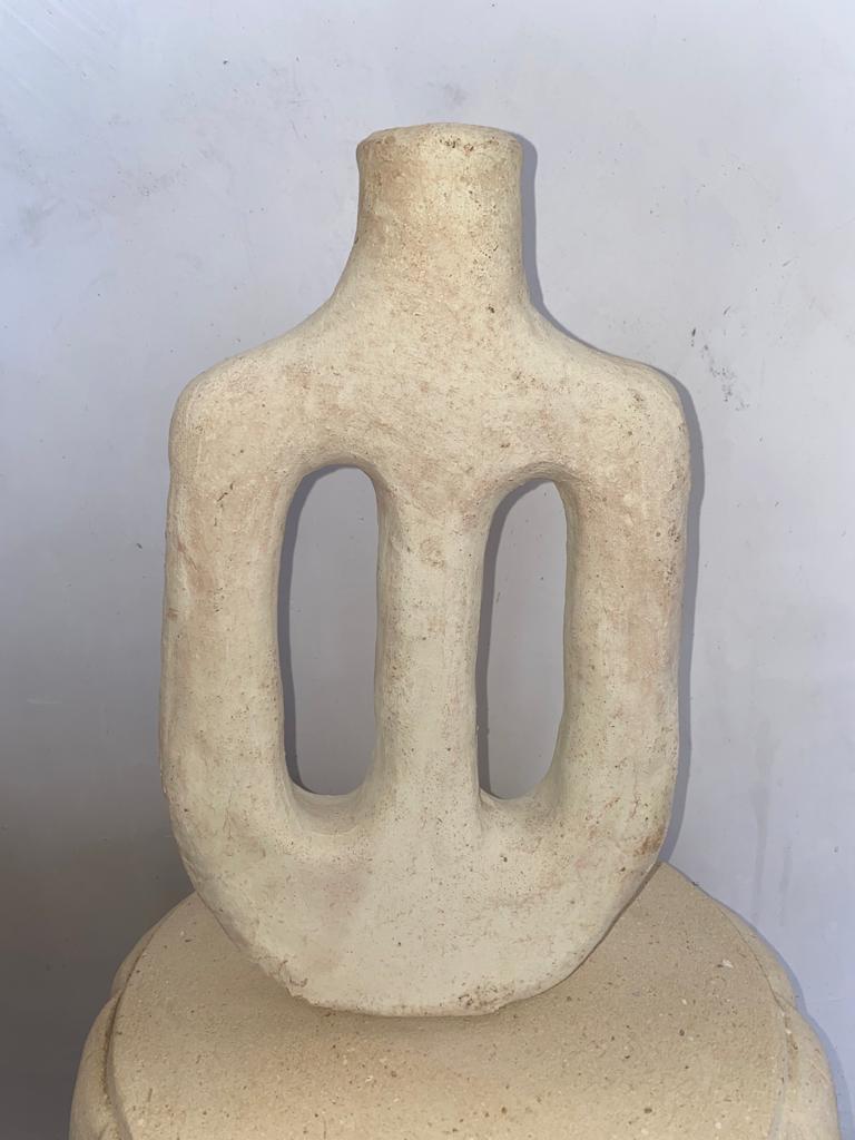 Handmade Tamegroute vase 1 by Contemporary Orientalism.
Dimensions: D 23 x H 36 cm.
Materials: Pottery of tamegroute natural handmade.

