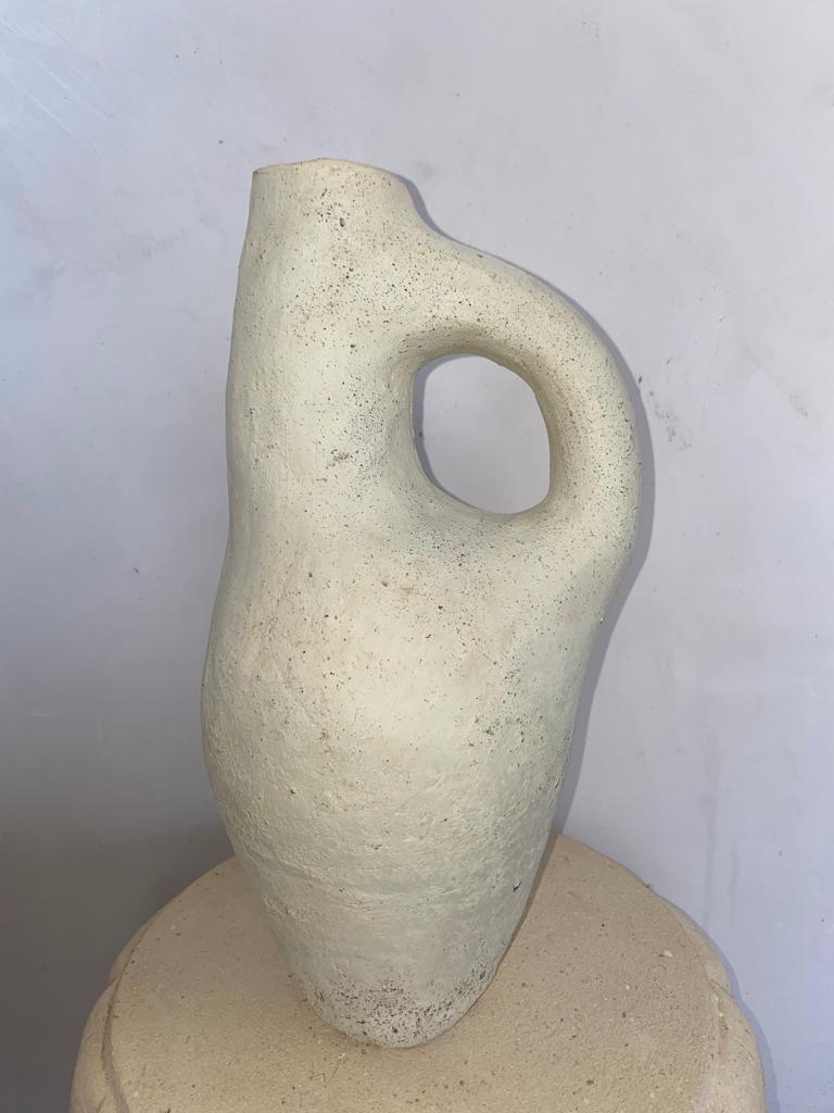 Handmade Tamegroute vase 3 by Contemporary Orientalism.
Dimensions: D 23 x H 40 cm.
Materials: Pottery of tamegroute natural handmade.

