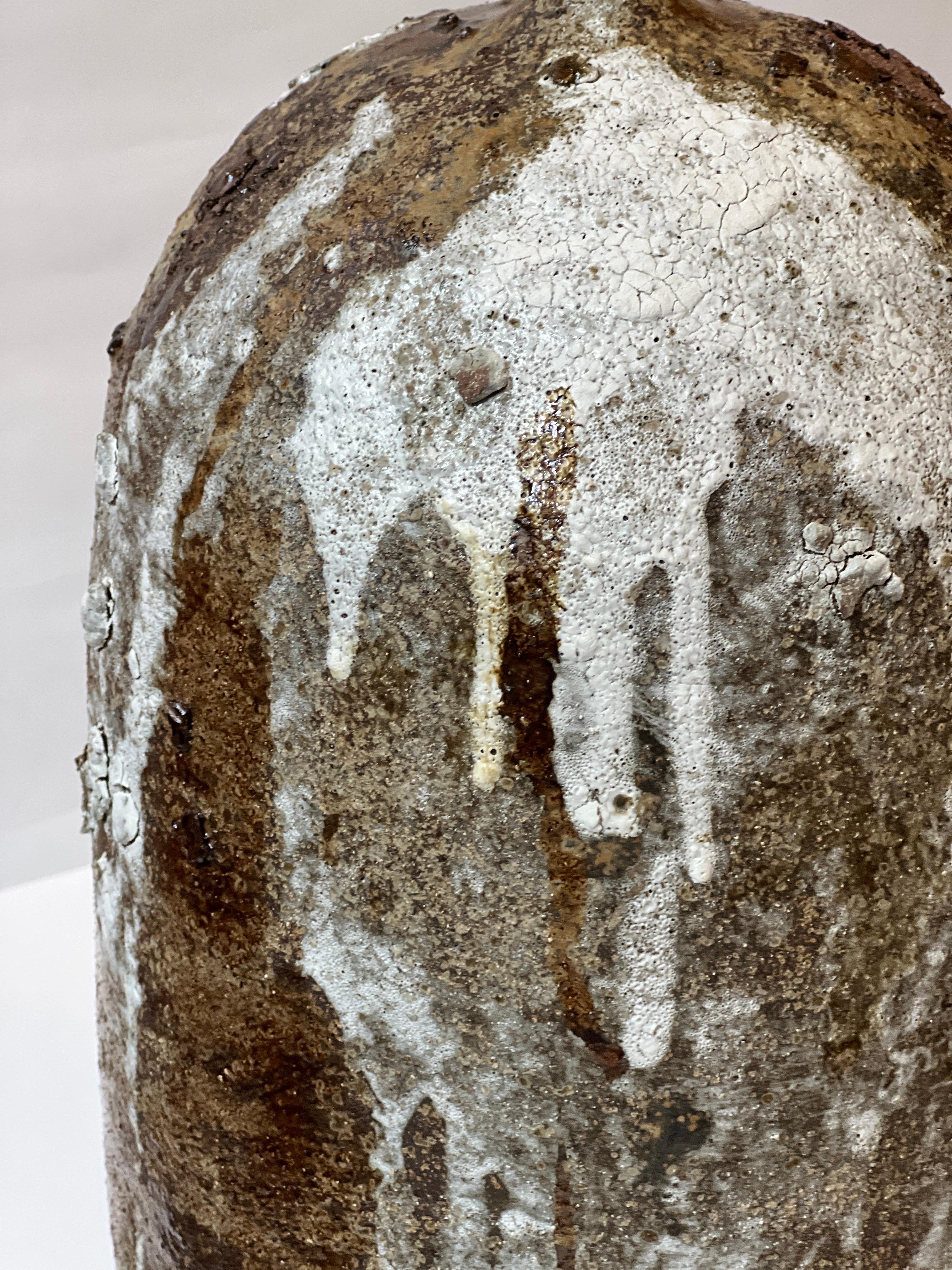 Américain Grand vase en terre cuite émaillée fait main en vente