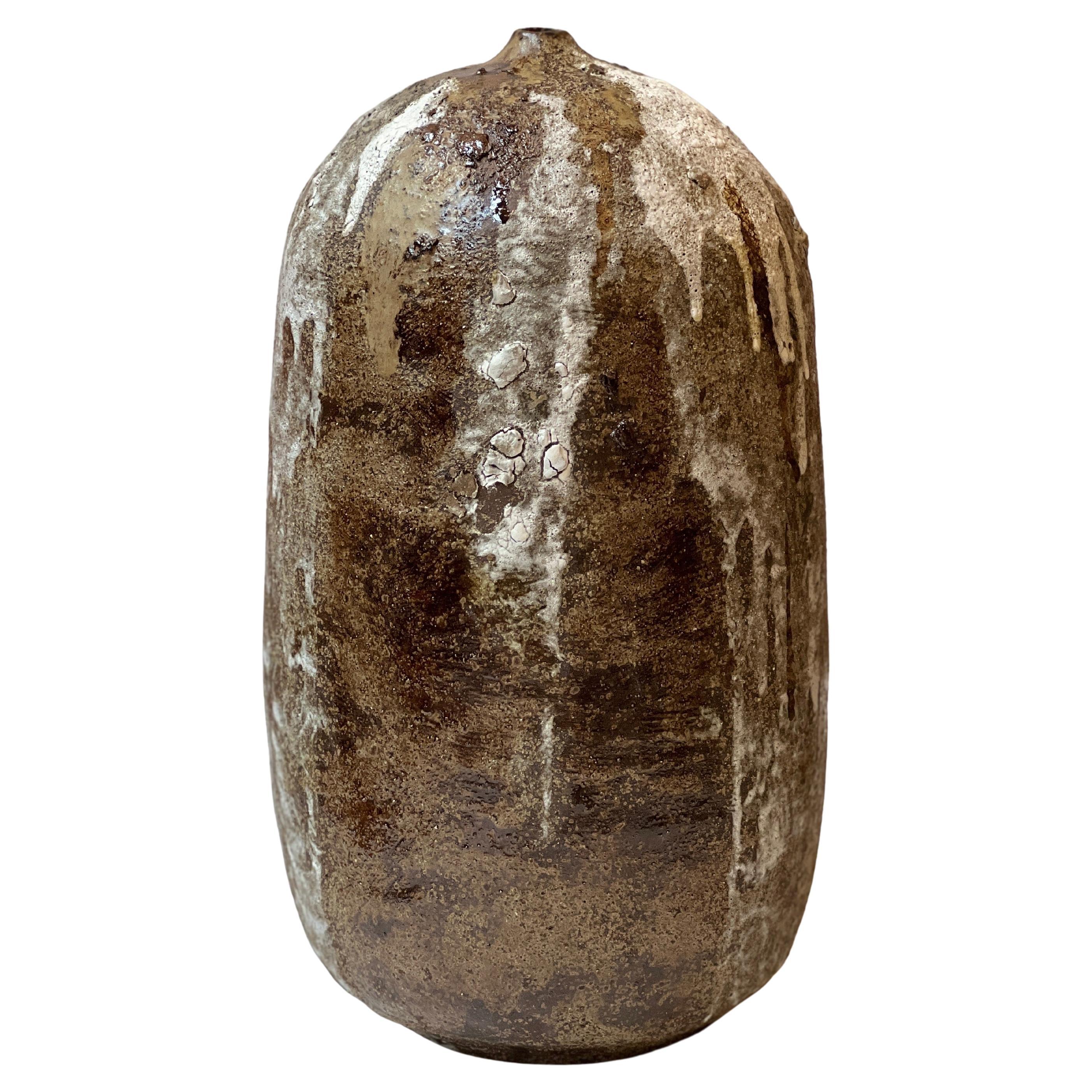Grand vase en terre cuite émaillée fait main
