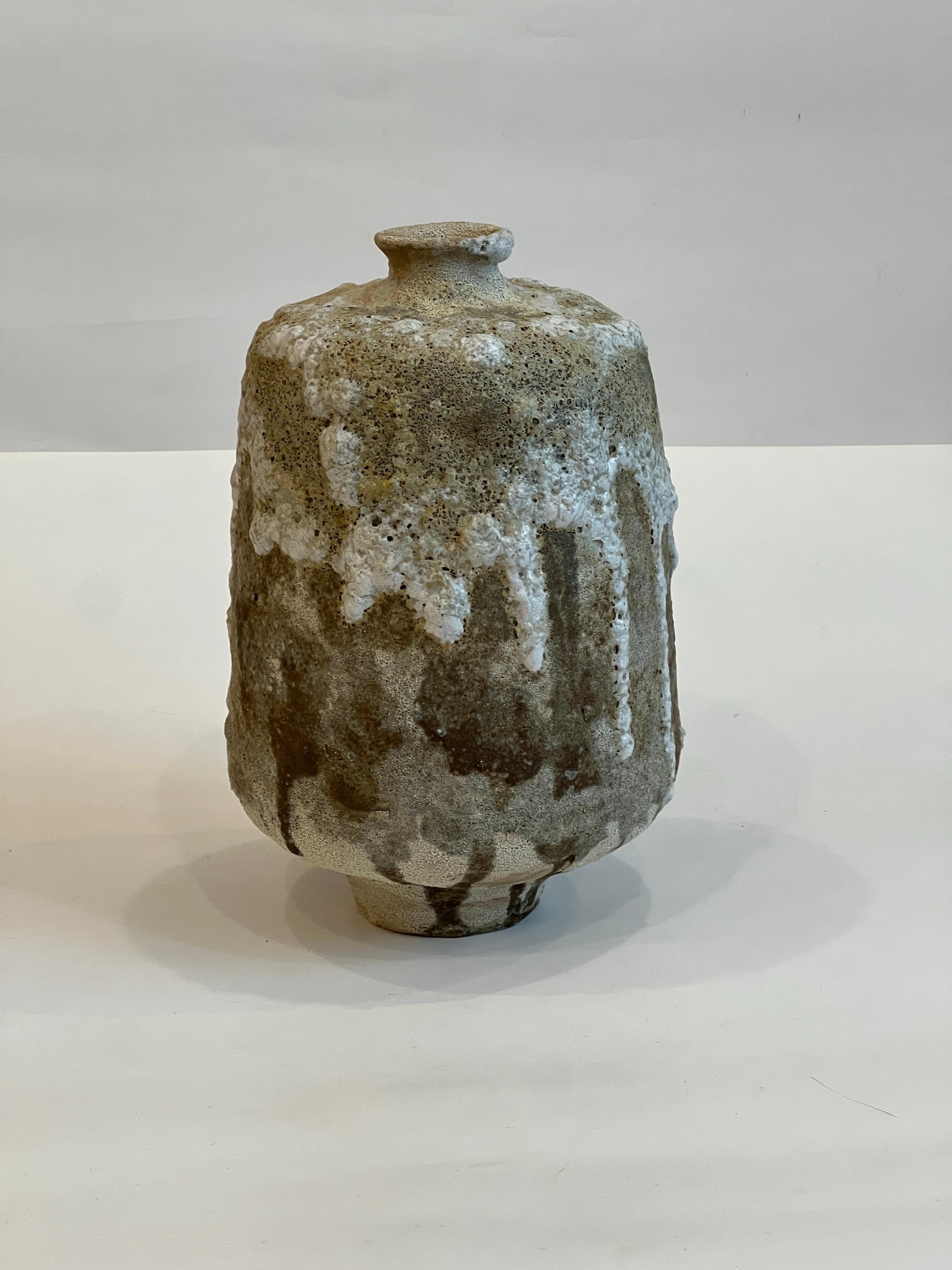 Vase en terre cuite émaillée cratère fait à la main Medium en vente 3