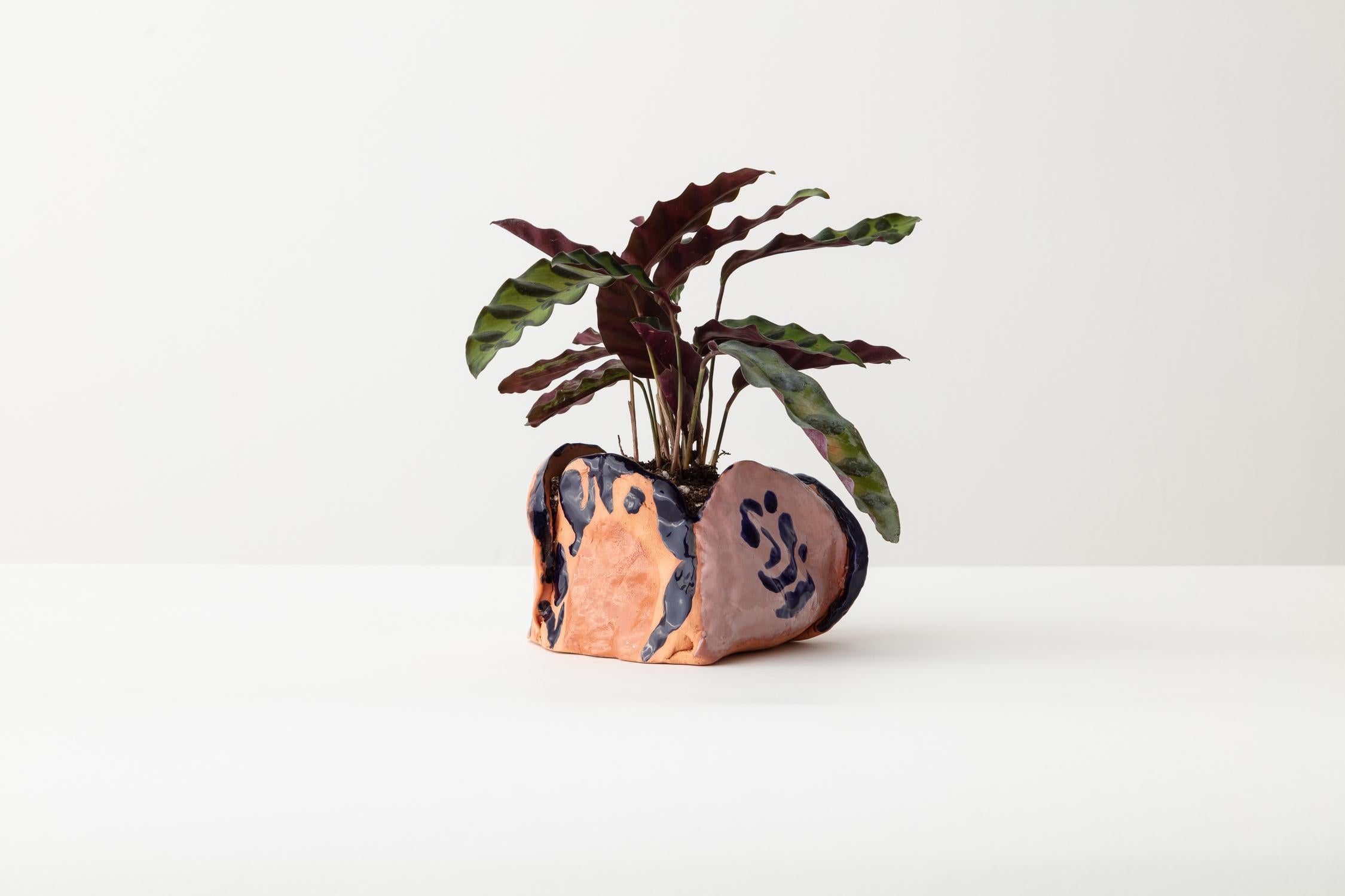Handgefertigter Terrakotta-Pflanzgefäß „Tulpentopf“ (Moderne) im Angebot