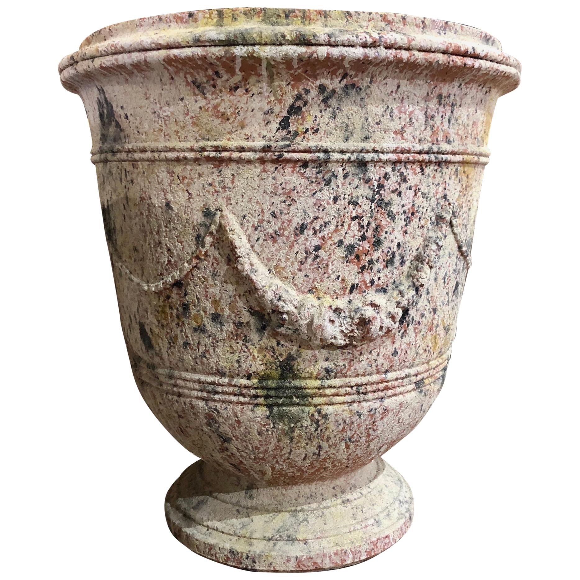 Handmade Terracotta Garland Urn For Sale