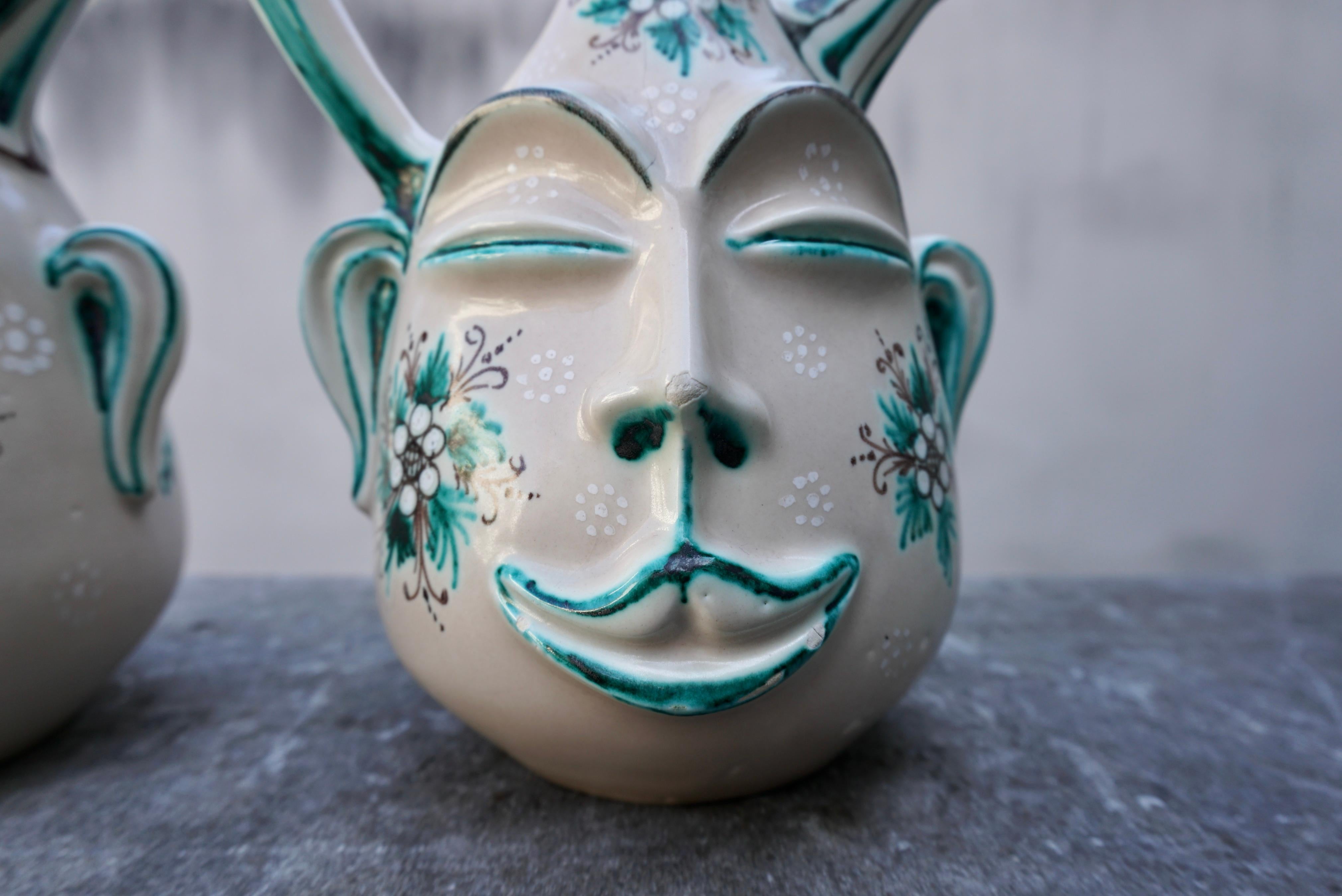 Handmade Terracotta Pitcher Vase by Maga S. Stefano, Sicily 1970 For Sale 1