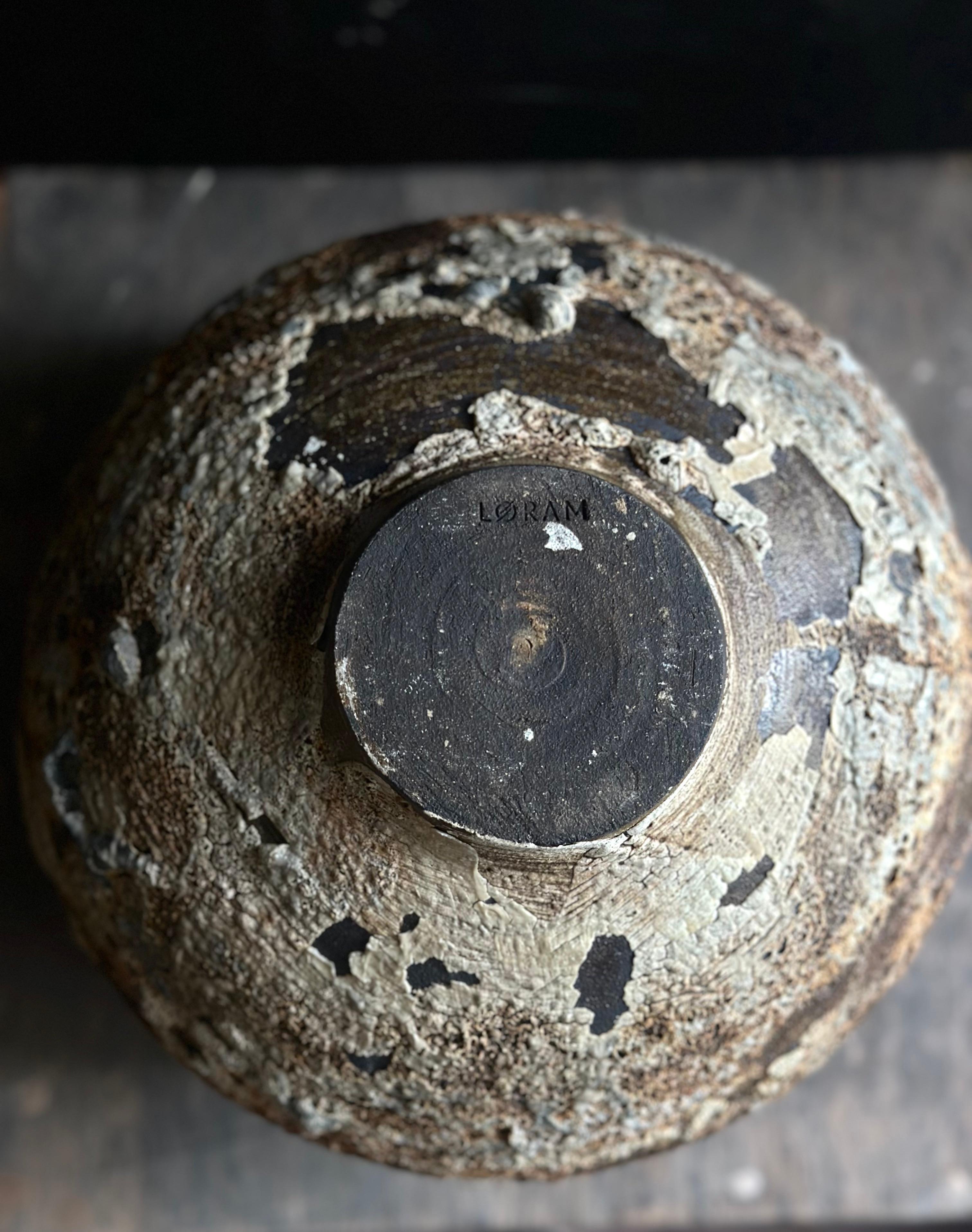 Ceramic Handmade Textured Round Wabi-Sabi Moon Jar Vase