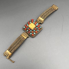 Handmade Tibet Bracelet with Carved Ganesha