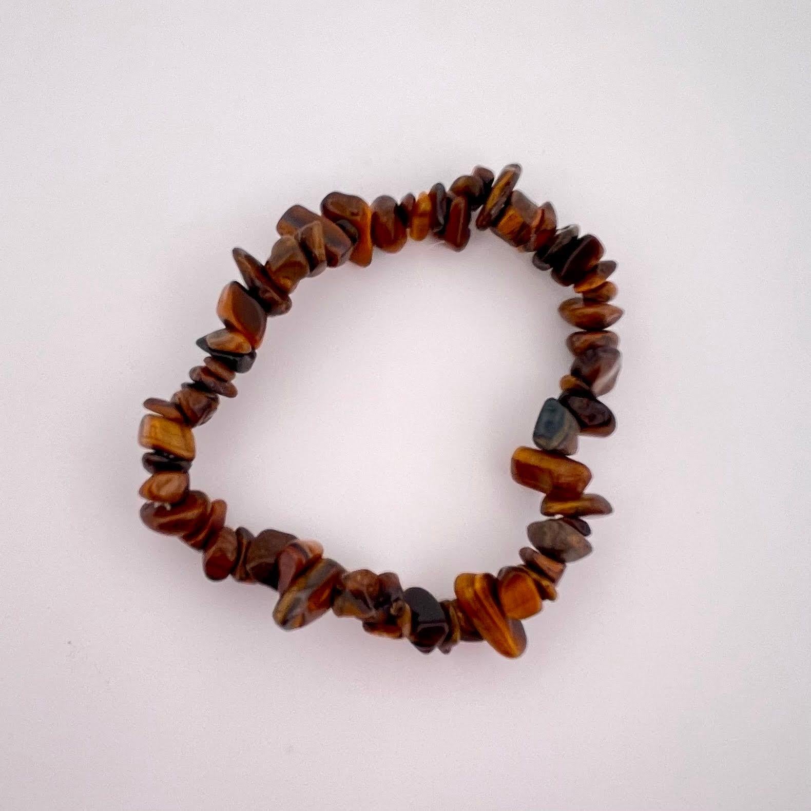 Bracciale fatto a mano con pietre dell'occhio di tigre a misura libera dal Madagascar In condizioni Nuovo in vendita a Bangkok, TH
