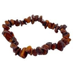 Bracciale fatto a mano con pietre dell'occhio di tigre a misura libera dal Madagascar