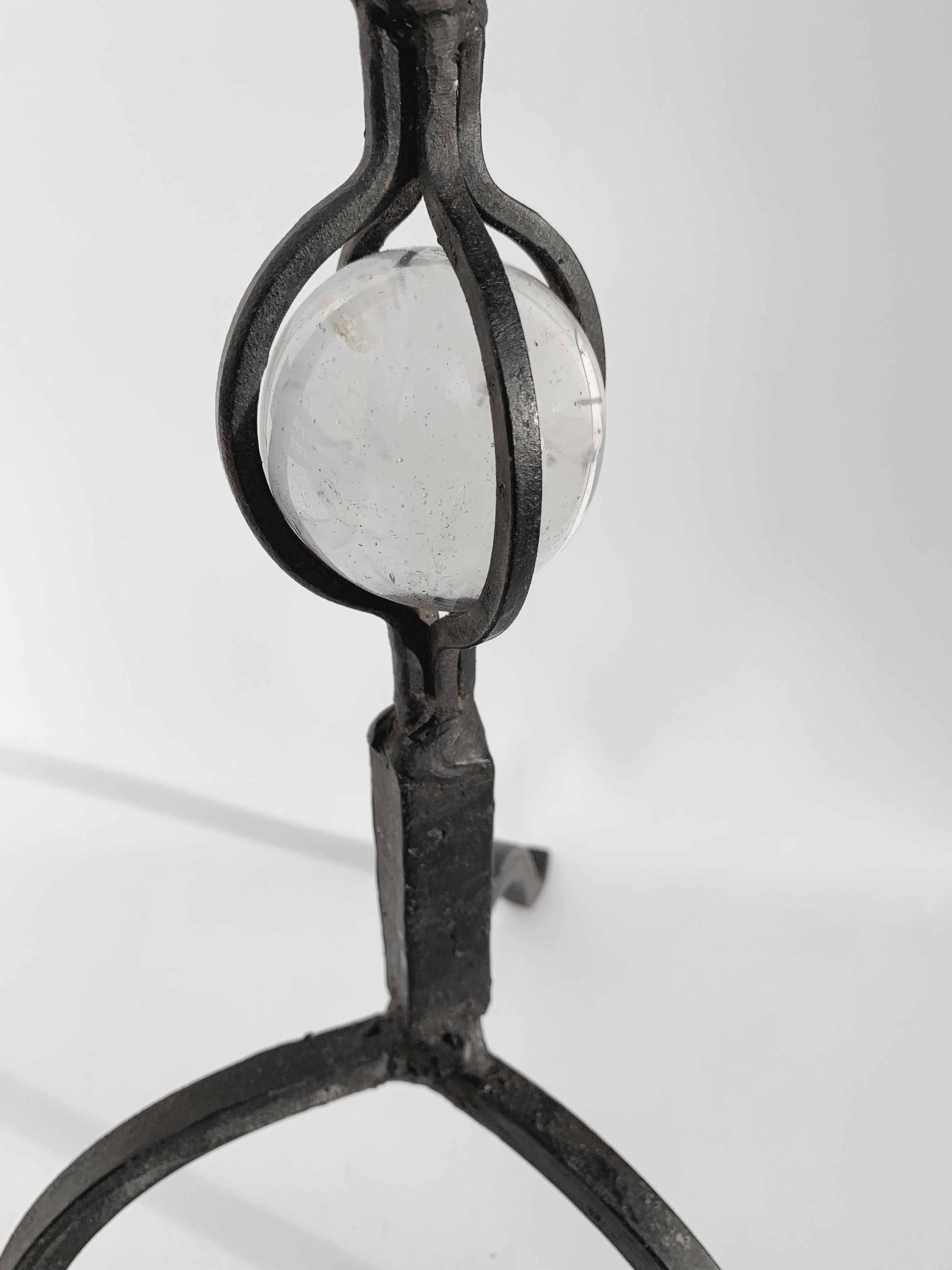 Handmade Torch/Wrought Iron Torches and Glass from the 19th Century, Italy 6