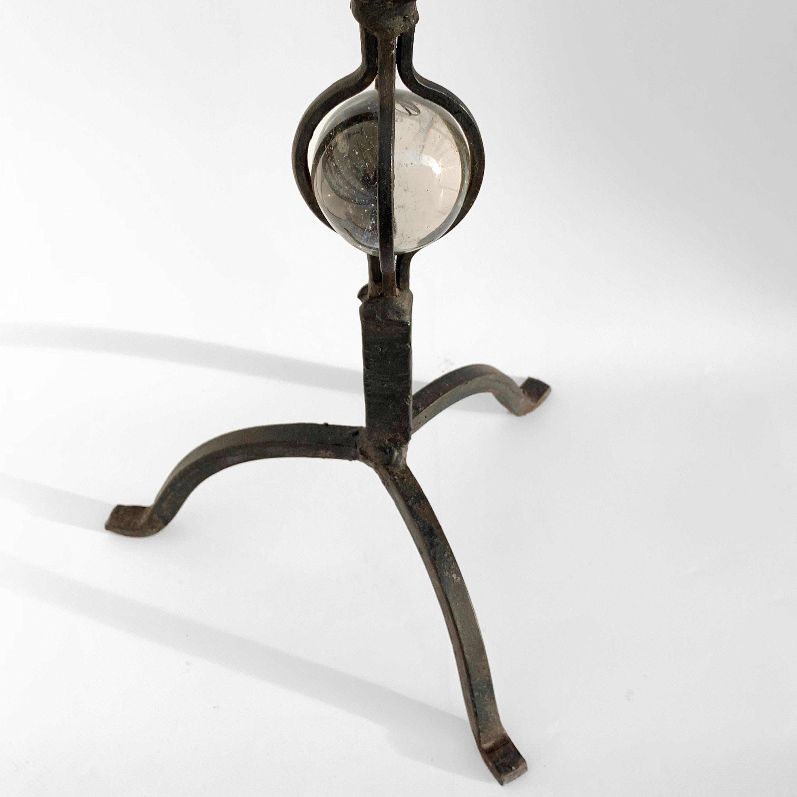 Handmade Torch/Wrought Iron Torches and Glass from the 19th Century, Italy 7