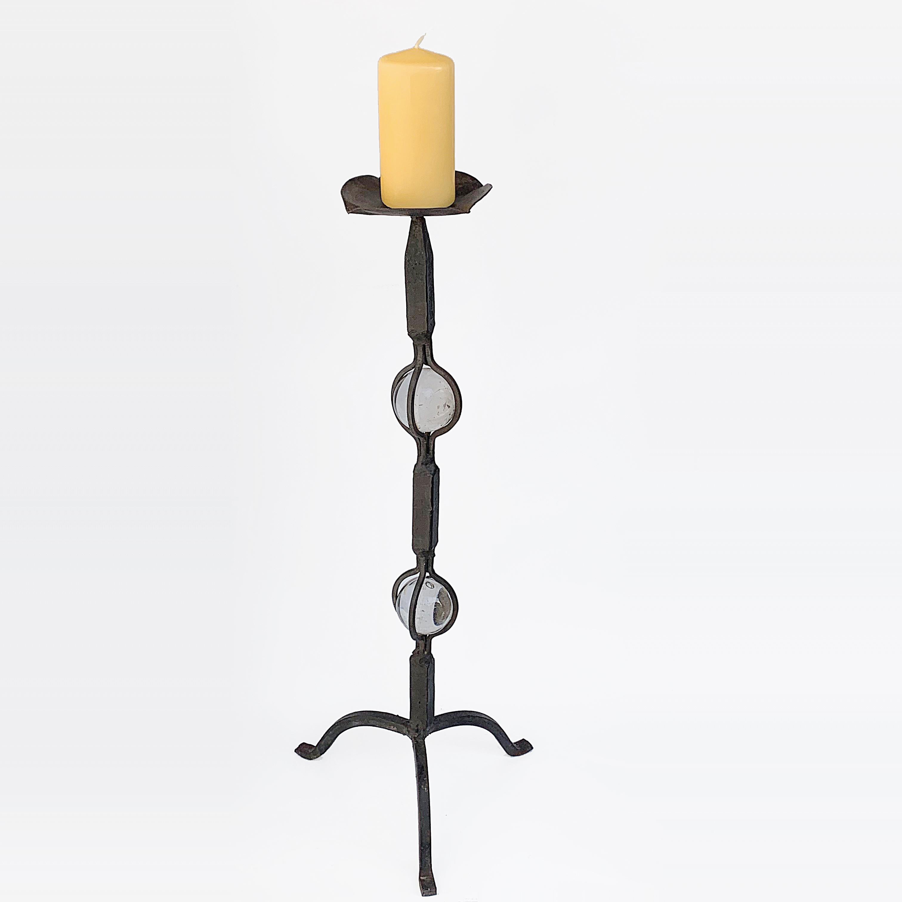Handmade Torch/Wrought Iron Torches and Glass from the 19th Century, Italy 11