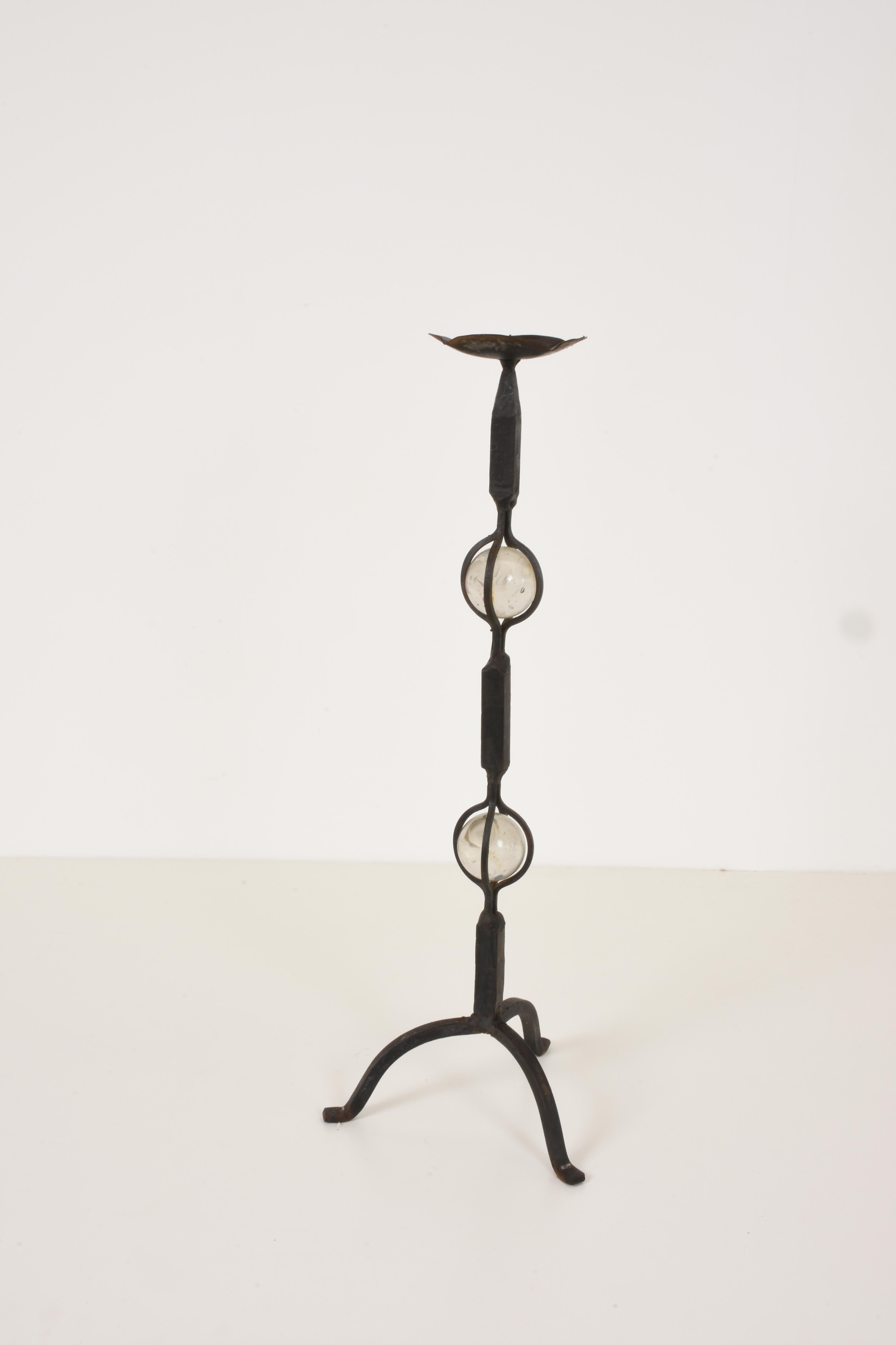 Other Handmade Torch/Wrought Iron Torches and Glass from the 19th Century, Italy