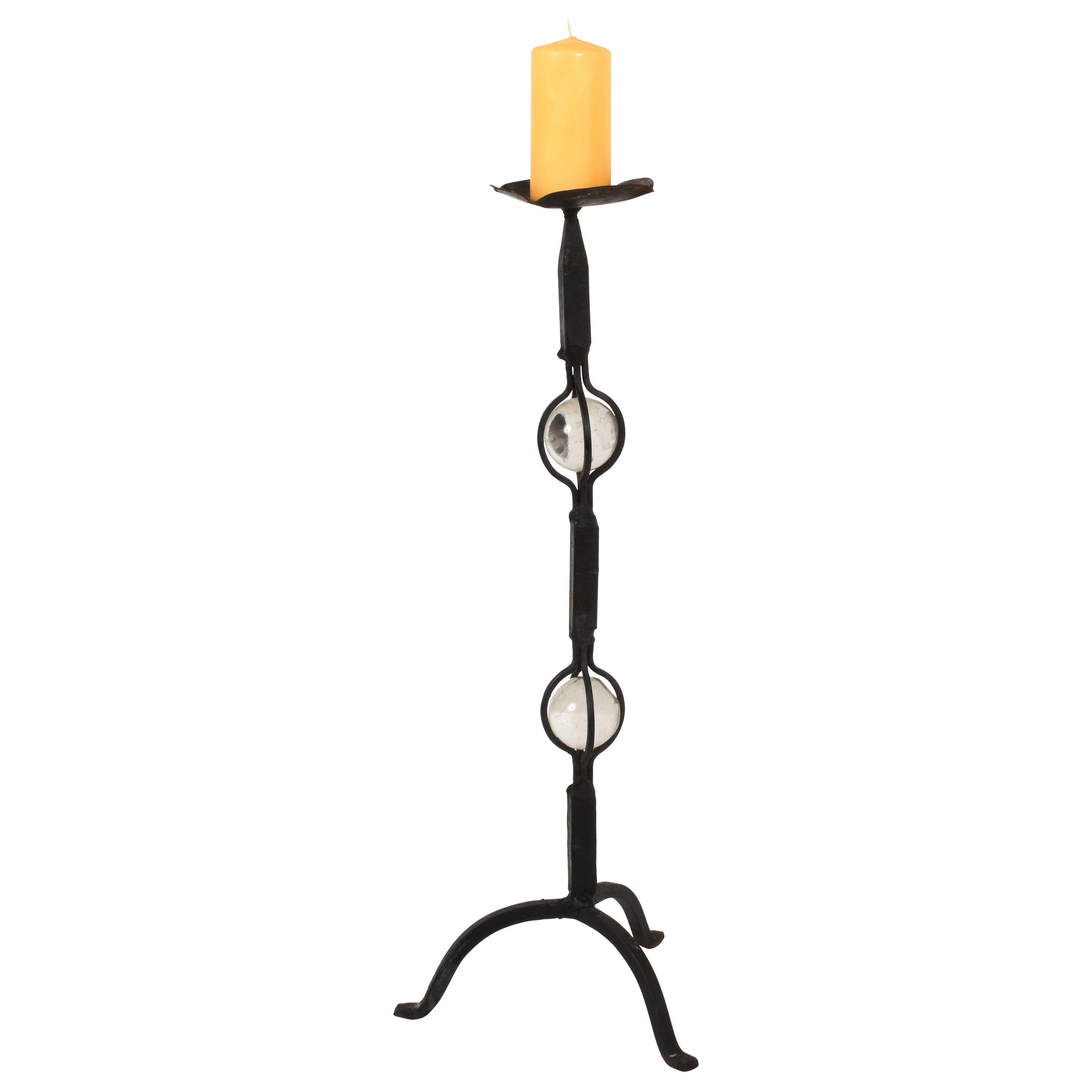 Handmade Torch/Wrought Iron Torches and Glass from the 19th Century, Italy
