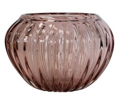 Handmade Toso Murano Purple Glass Vase, 1980