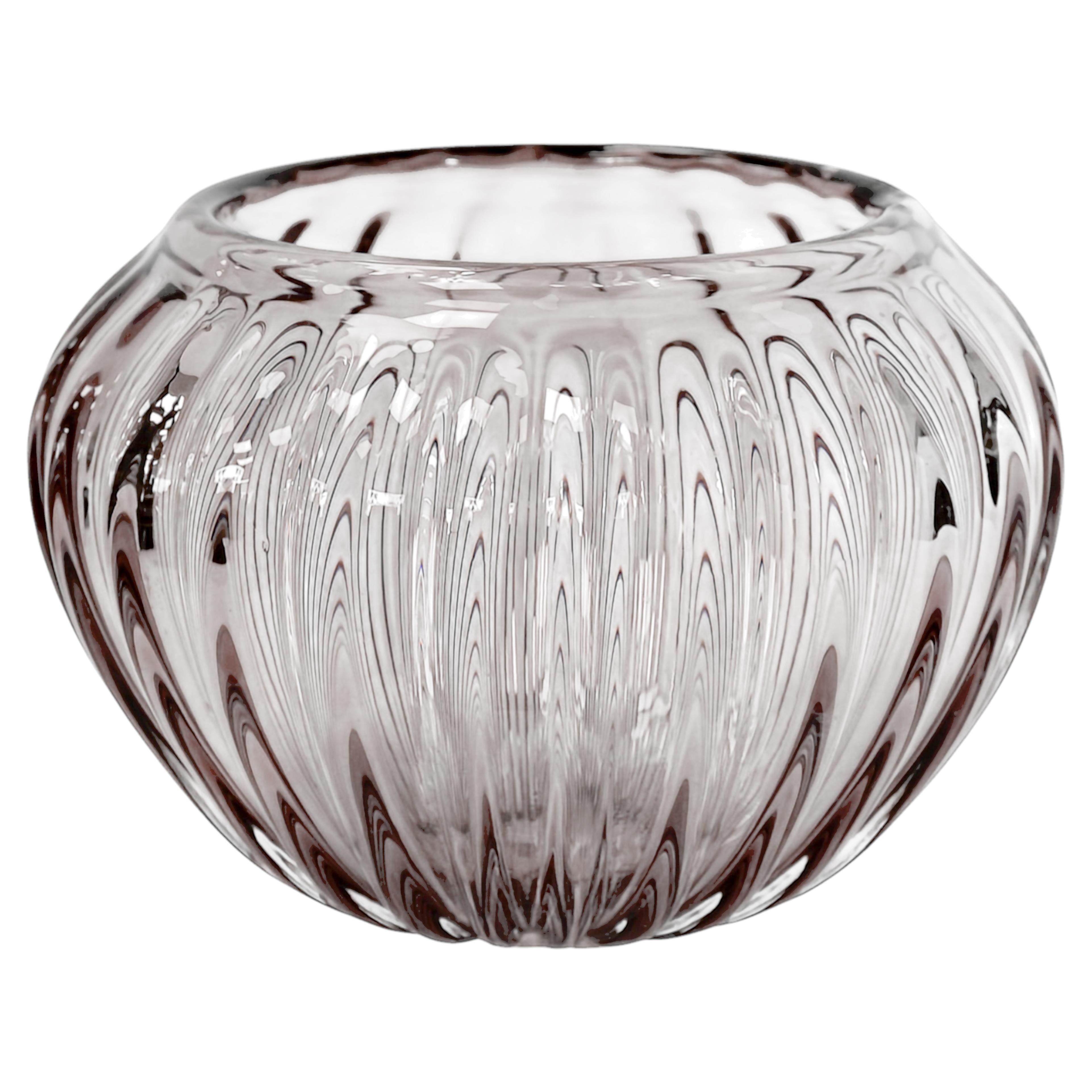 Handmade Toso Murano Purple Glass Vase, 1980