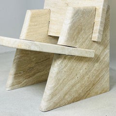 Handmade Travertine Throne Chair