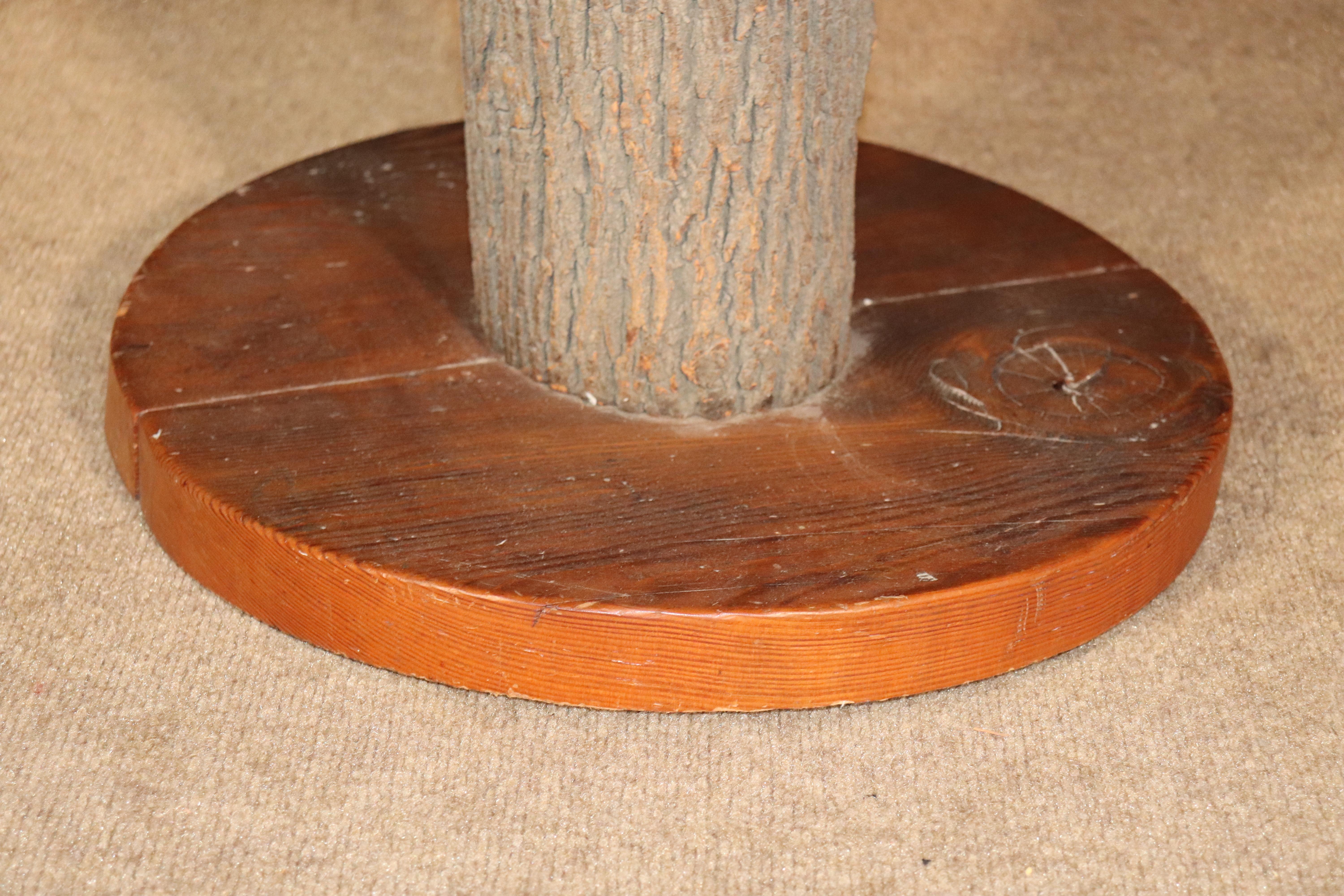 Handmade Tree Slab Table In Good Condition For Sale In Brooklyn, NY