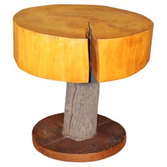 Vintage Handmade Tree Slab Table