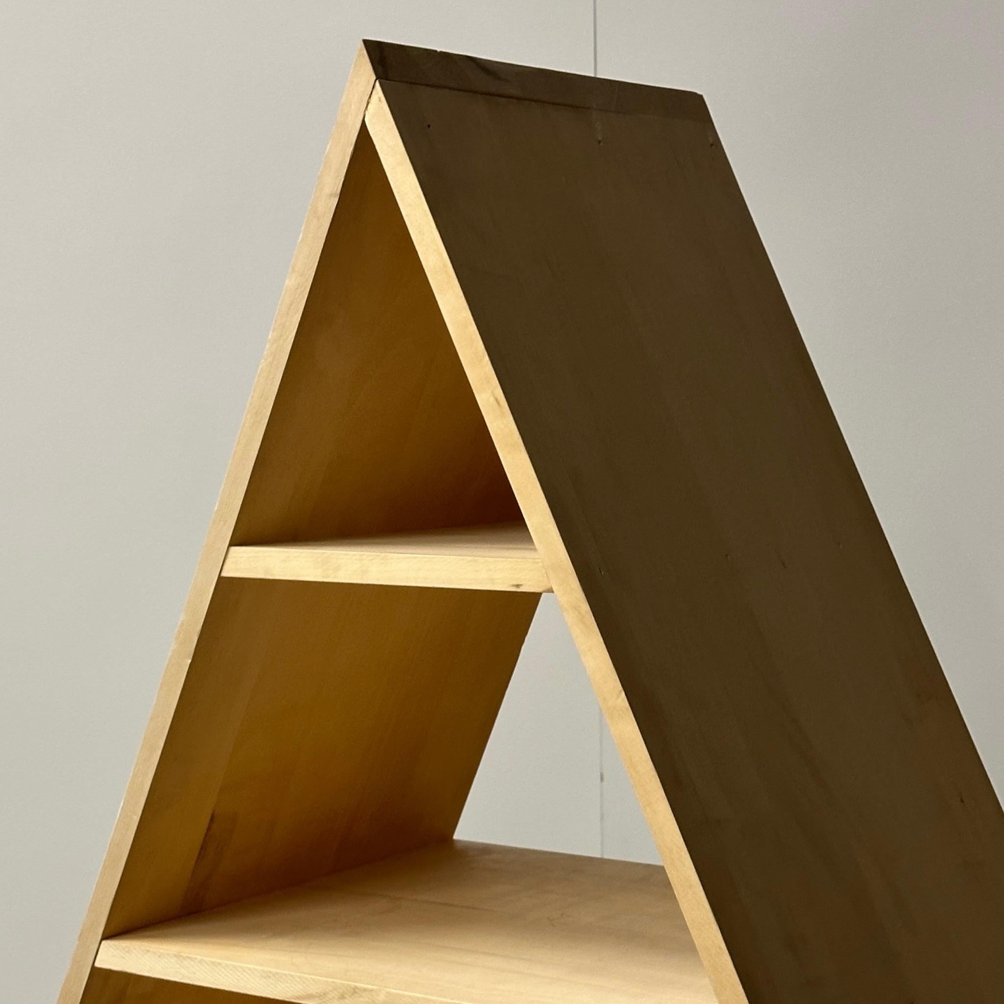 Mid-Century Modern Handmade Triangle Shelves