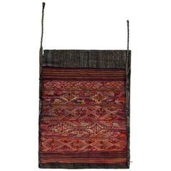 Vintage Rug & Kilim's Handmade Tribal Kilim Rug, Layered Collectible Red Rug Ornament