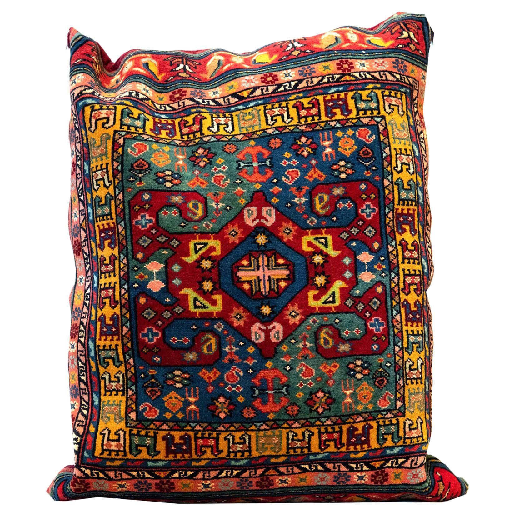 Handmade Tribal Pillow Cover, Traditional Pillow Carpet Floor Cushion Cover