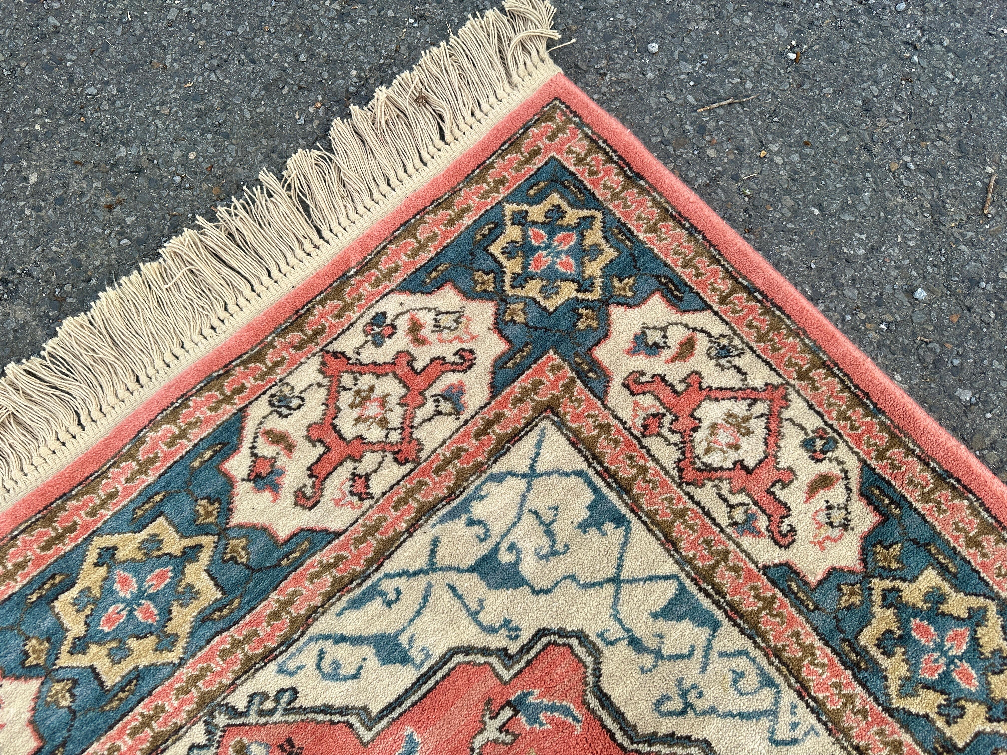Tapis turc Bergama Karastan fait main des années 1980 - W5234 en vente 4