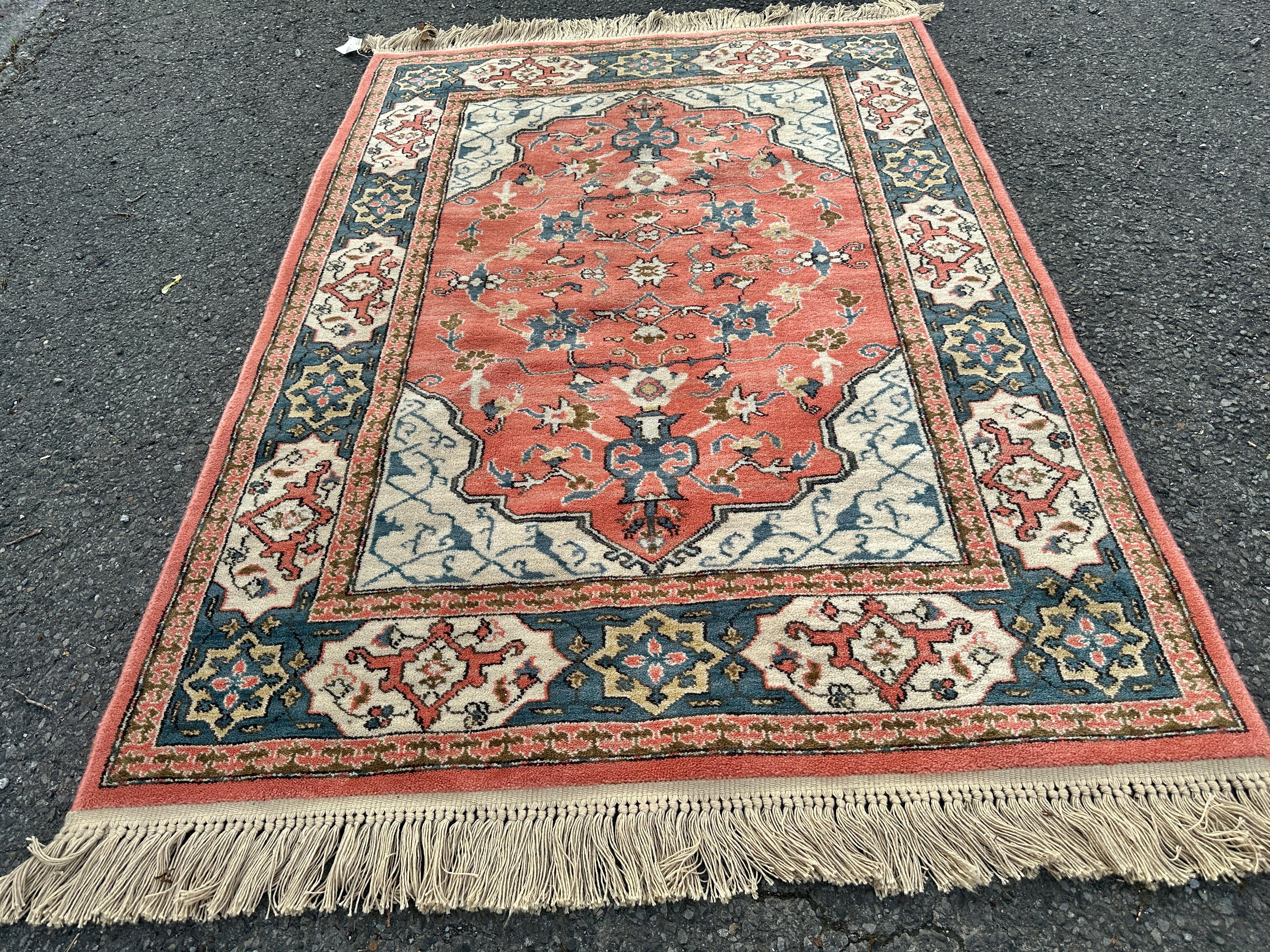 Tapis turc Bergama Karastan fait main des années 1980 - W5234 en vente 9