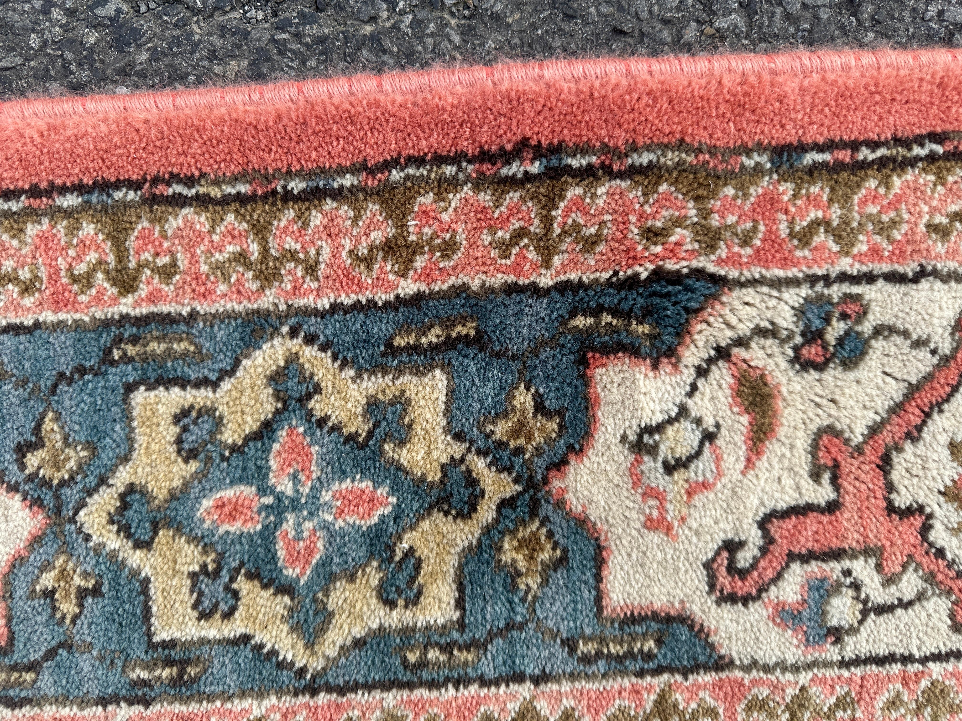 Arts and Crafts Tapis turc Bergama Karastan fait main des années 1980 - W5234 en vente