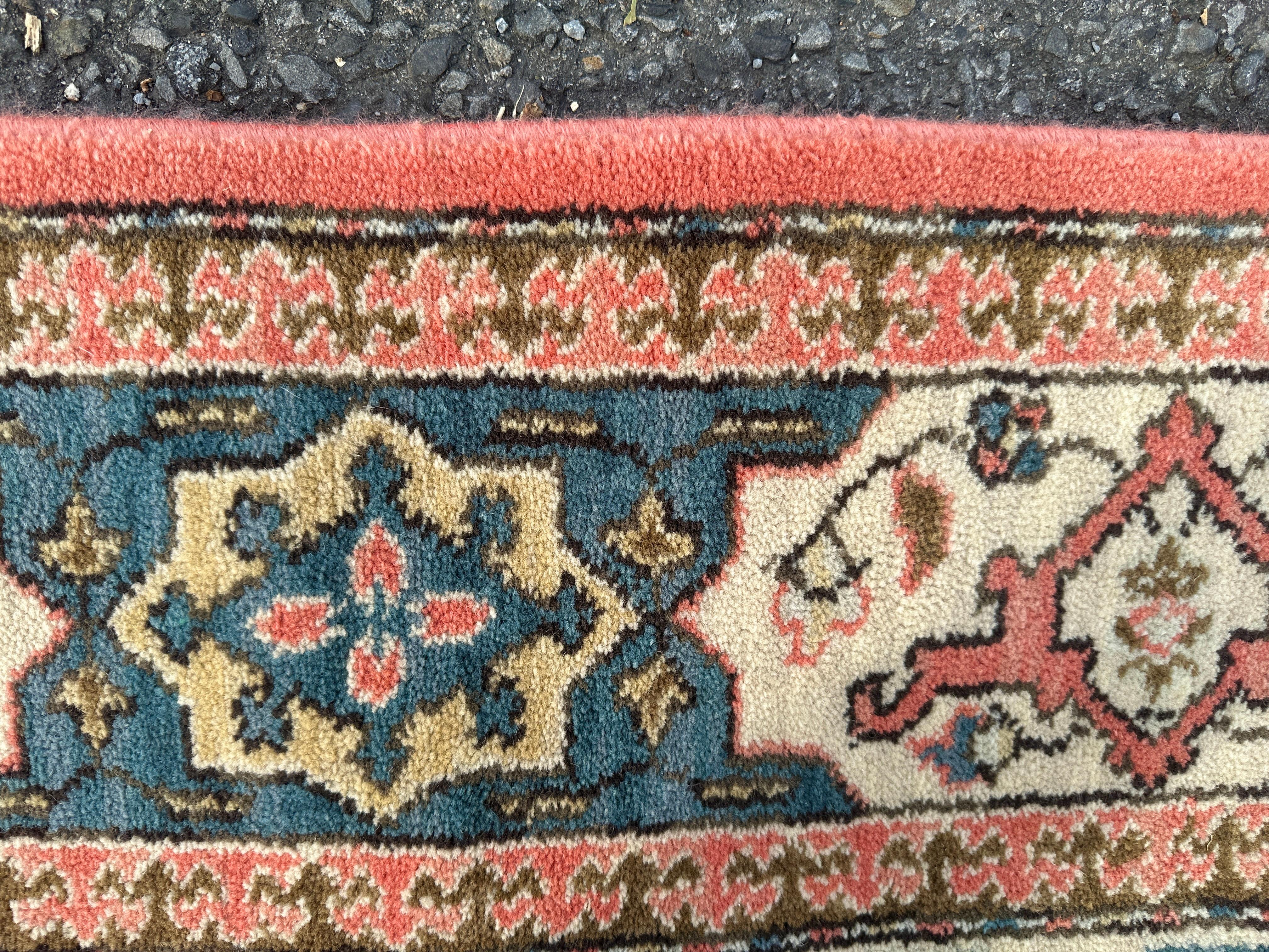 Laine Tapis turc Bergama Karastan fait main des années 1980 - W5234 en vente
