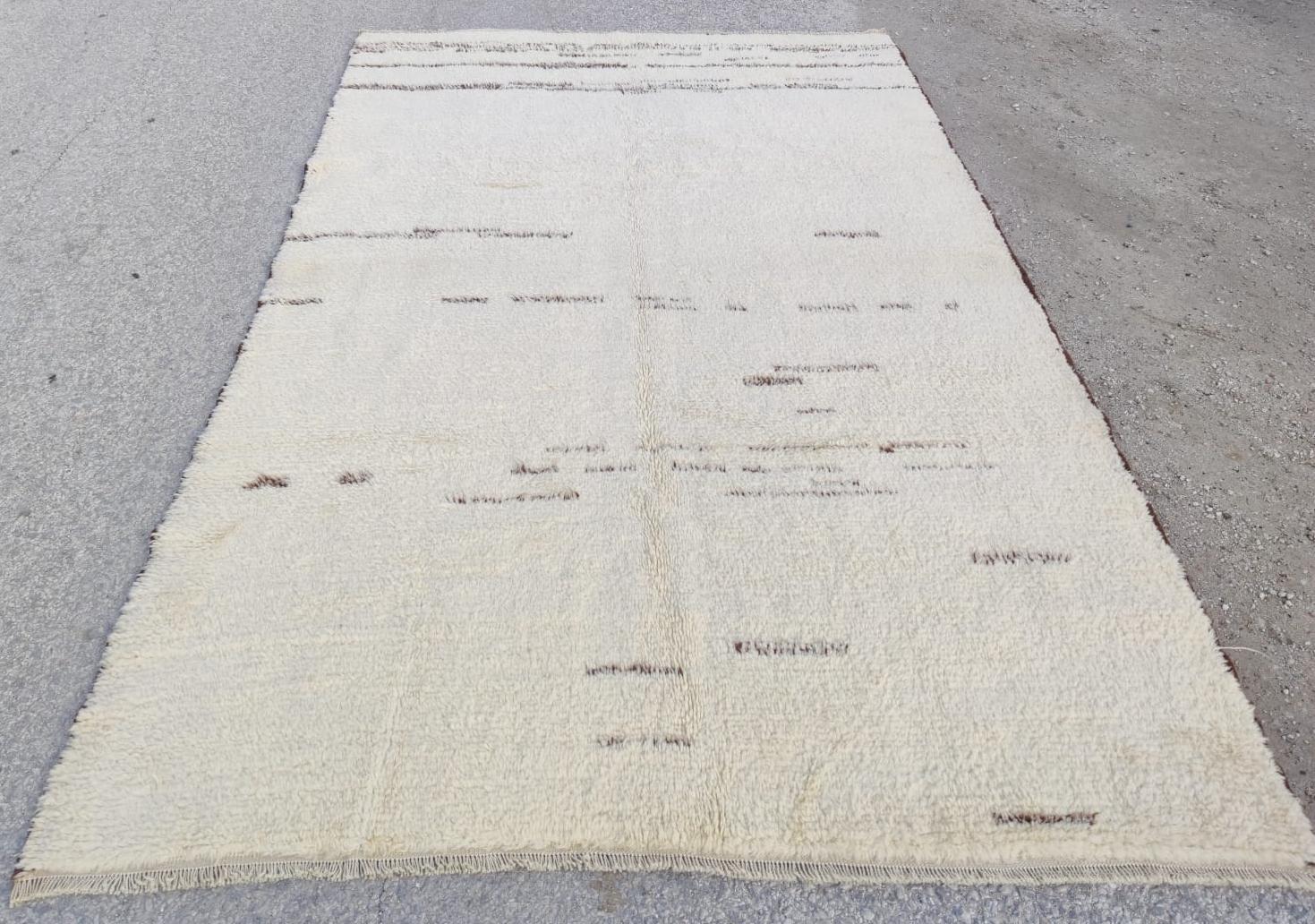 Handgefertigter türkischer Tulu-Teppich, 100 % natürliche, unbefärbte Wolle, moderner skandinavischer Teppich im Angebot 4