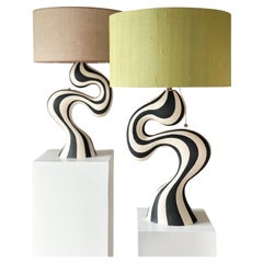 Handmade twin lamps by Norwegian artist Jossolini