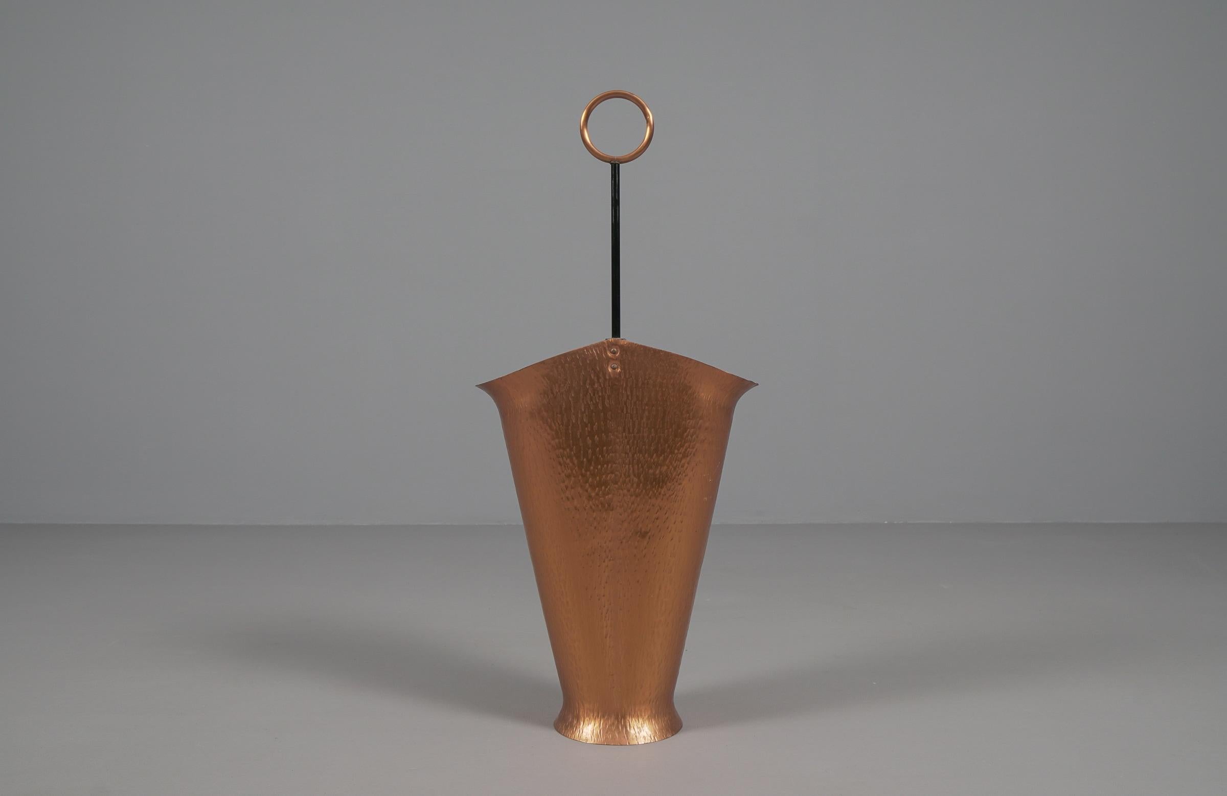 Handmade Umbrella Stand in Copper and Brass, 1960s, Austria For Sale 3