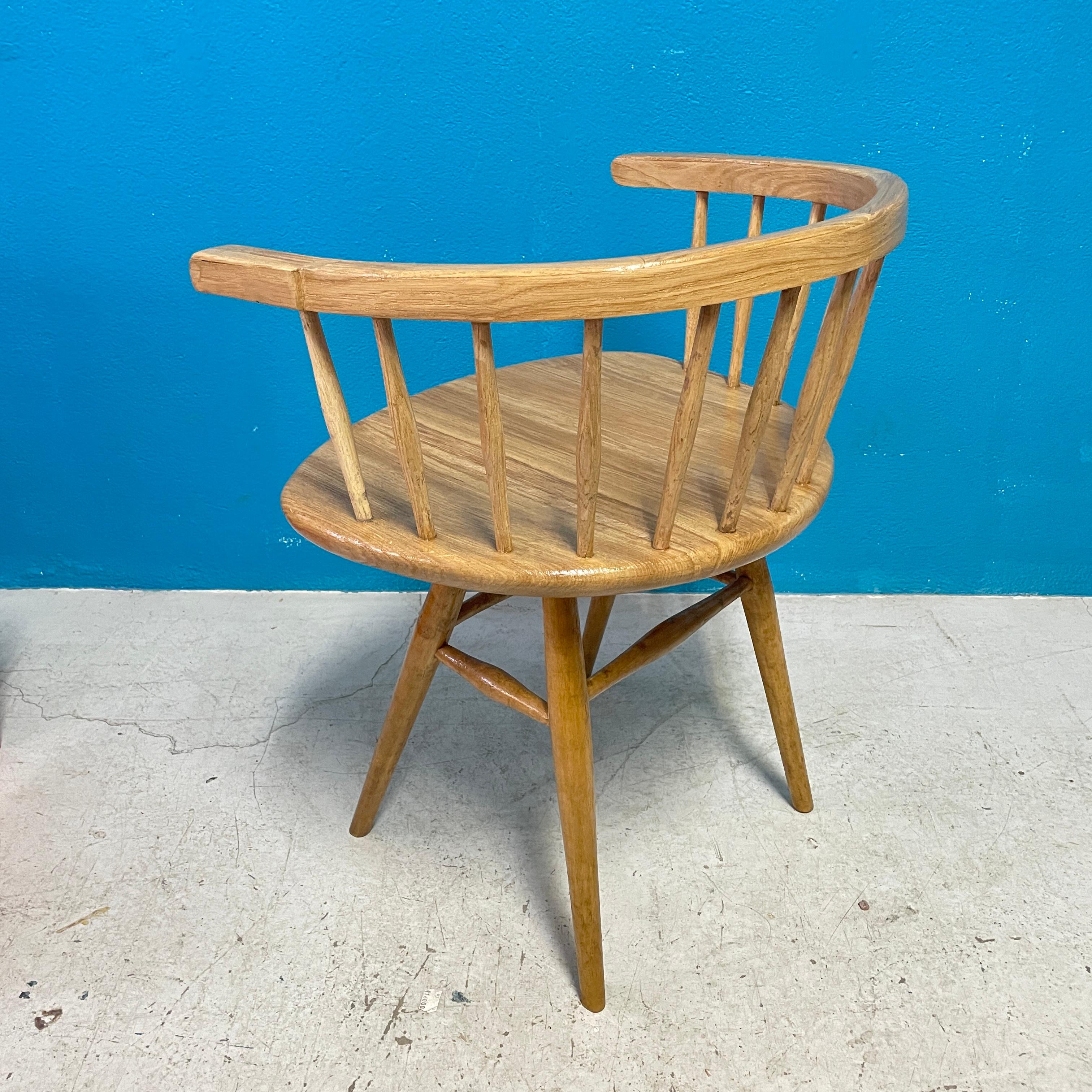 Scandinavian Modern Handmade Unique Oakwood Chair